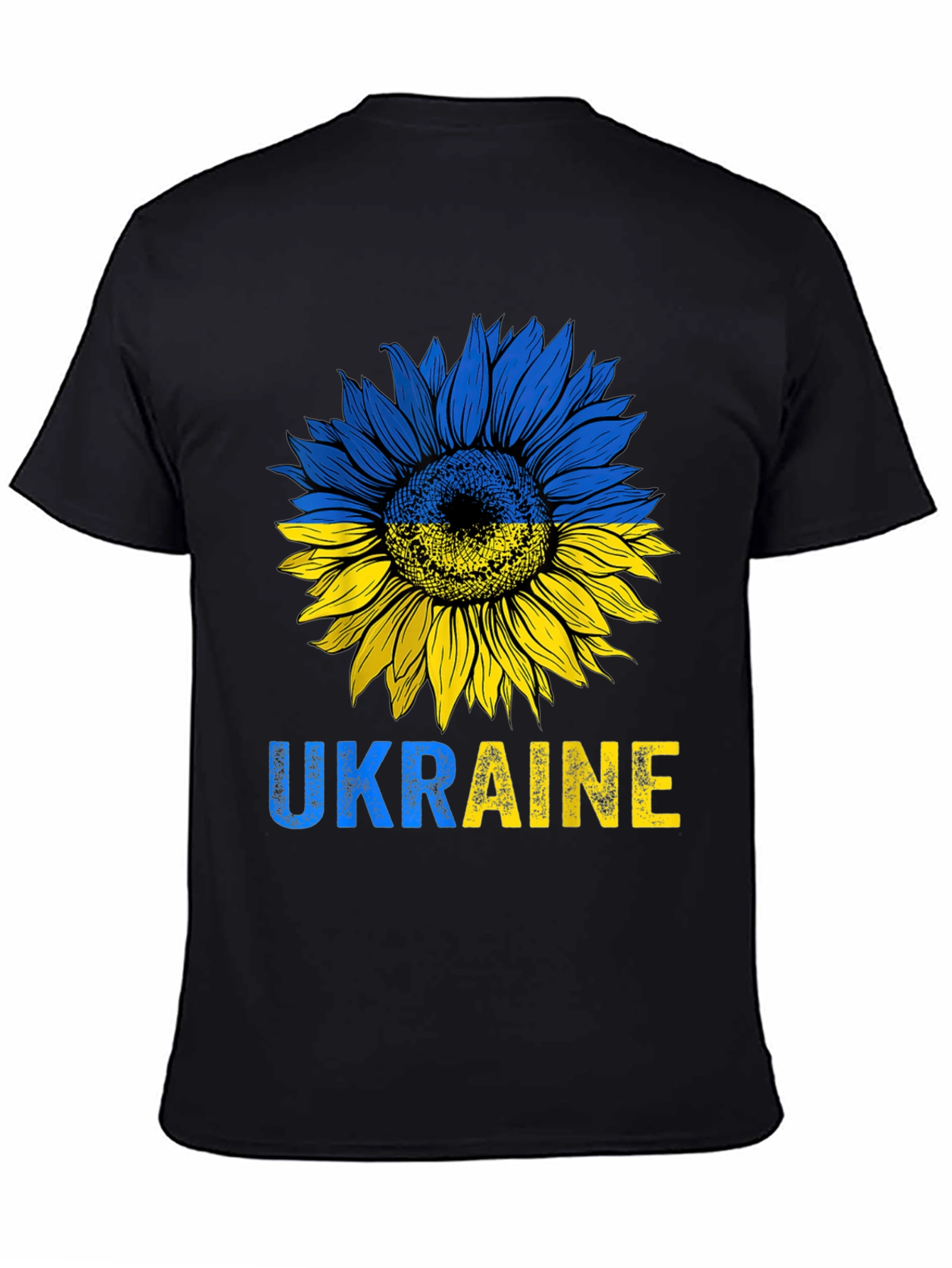 Ukraine Sunflower Graphic Print Mens T-Shirt