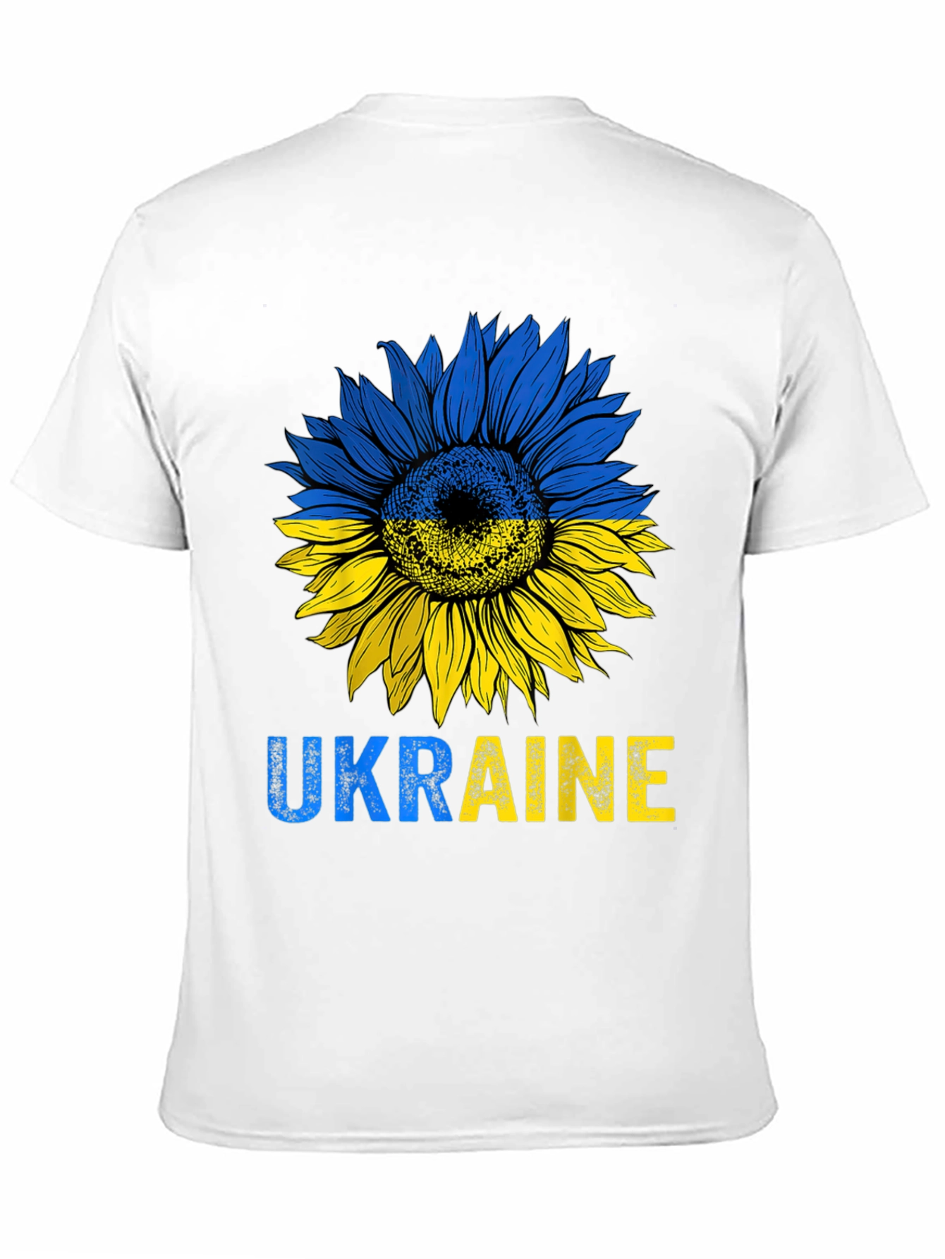 Ukraine Sunflower Graphic Print Mens T-Shirt