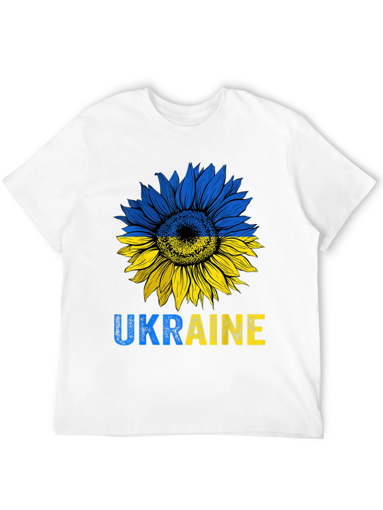Ukraine Sunflower Graphic Print Mens T-Shirt