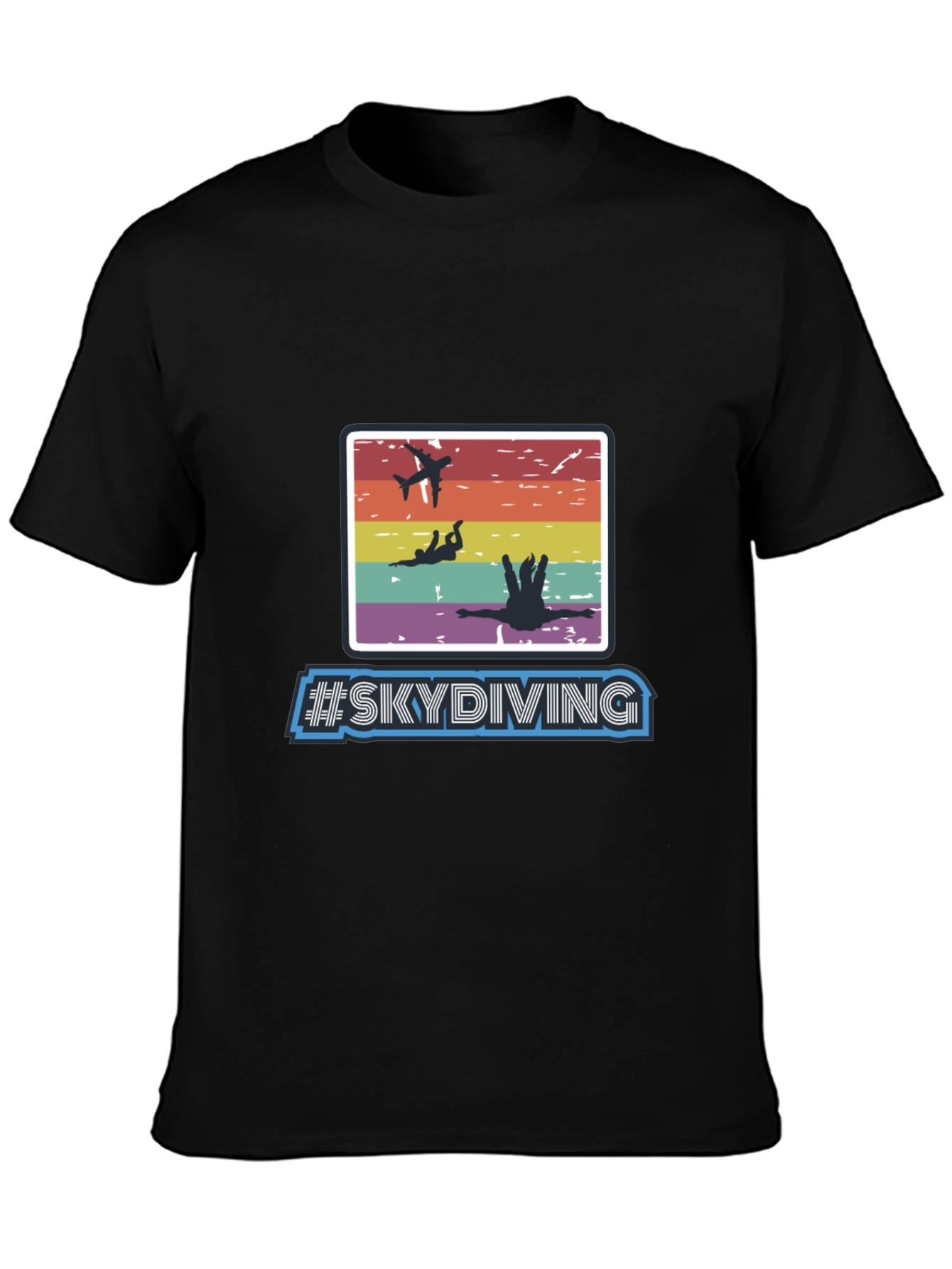 Skydiving Graphic Print T-Shirt