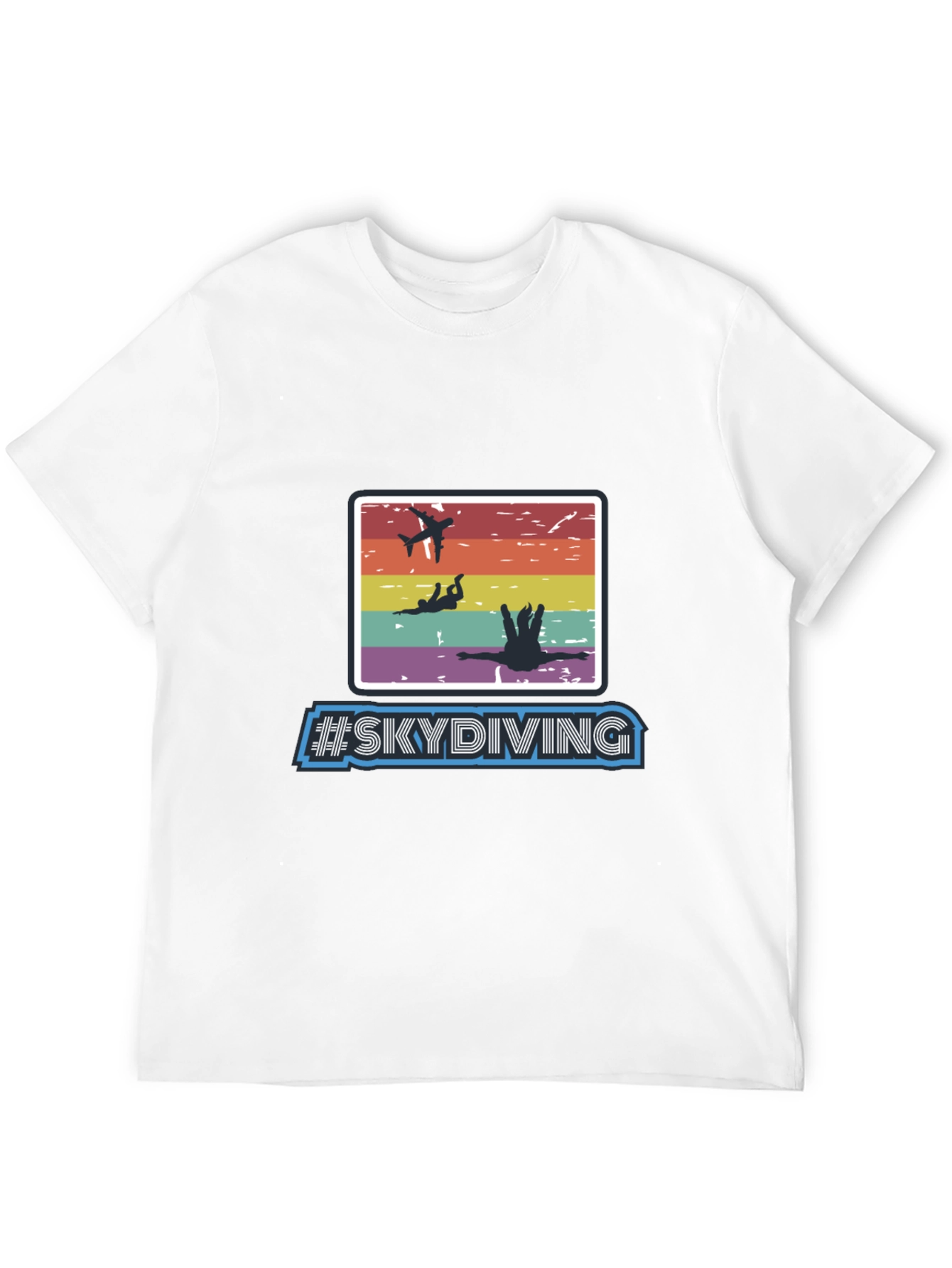 Skydiving Graphic Print T-Shirt