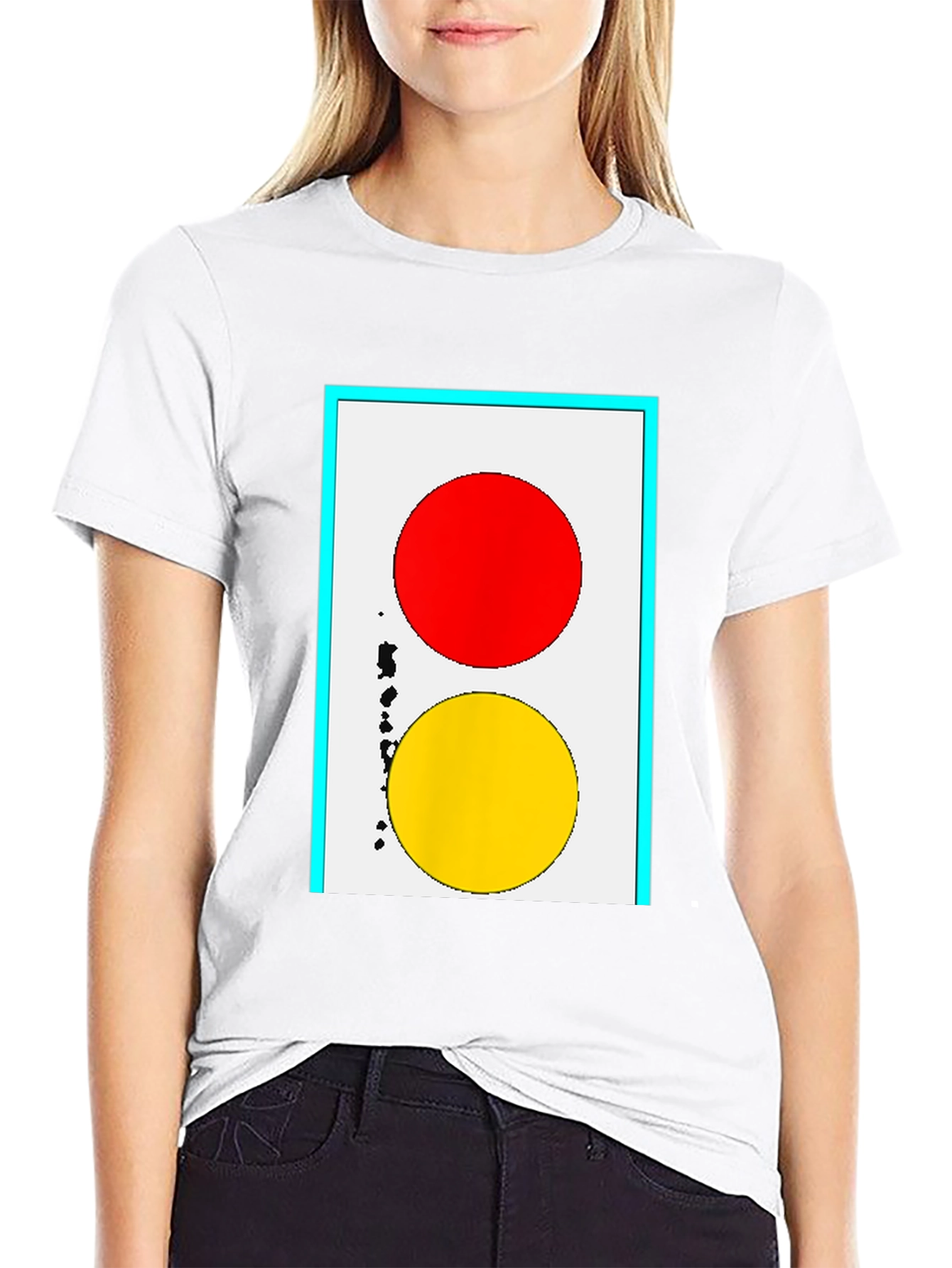 Red & Yellow Circle Graphic Tee