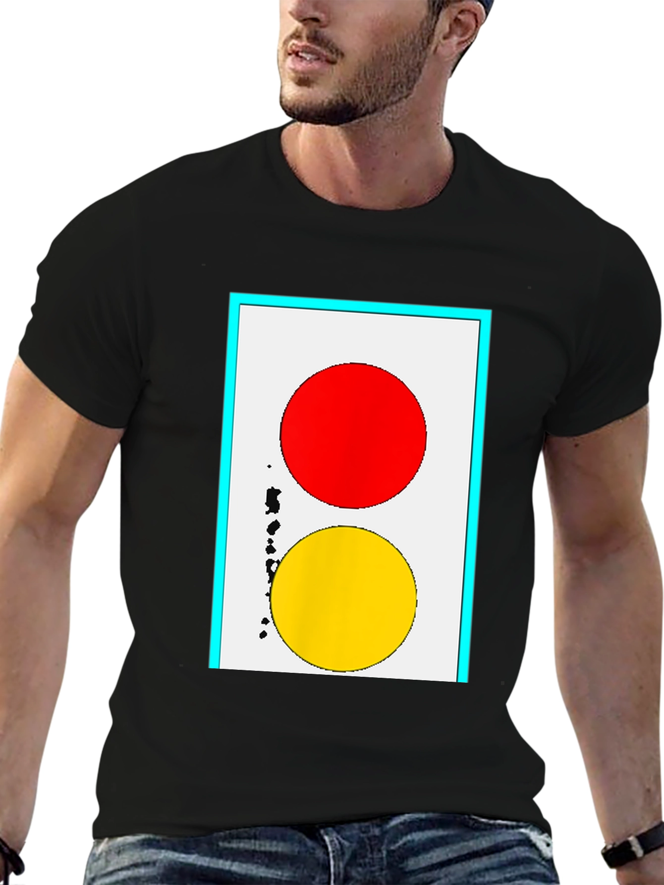 Red & Yellow Circle Graphic Tee