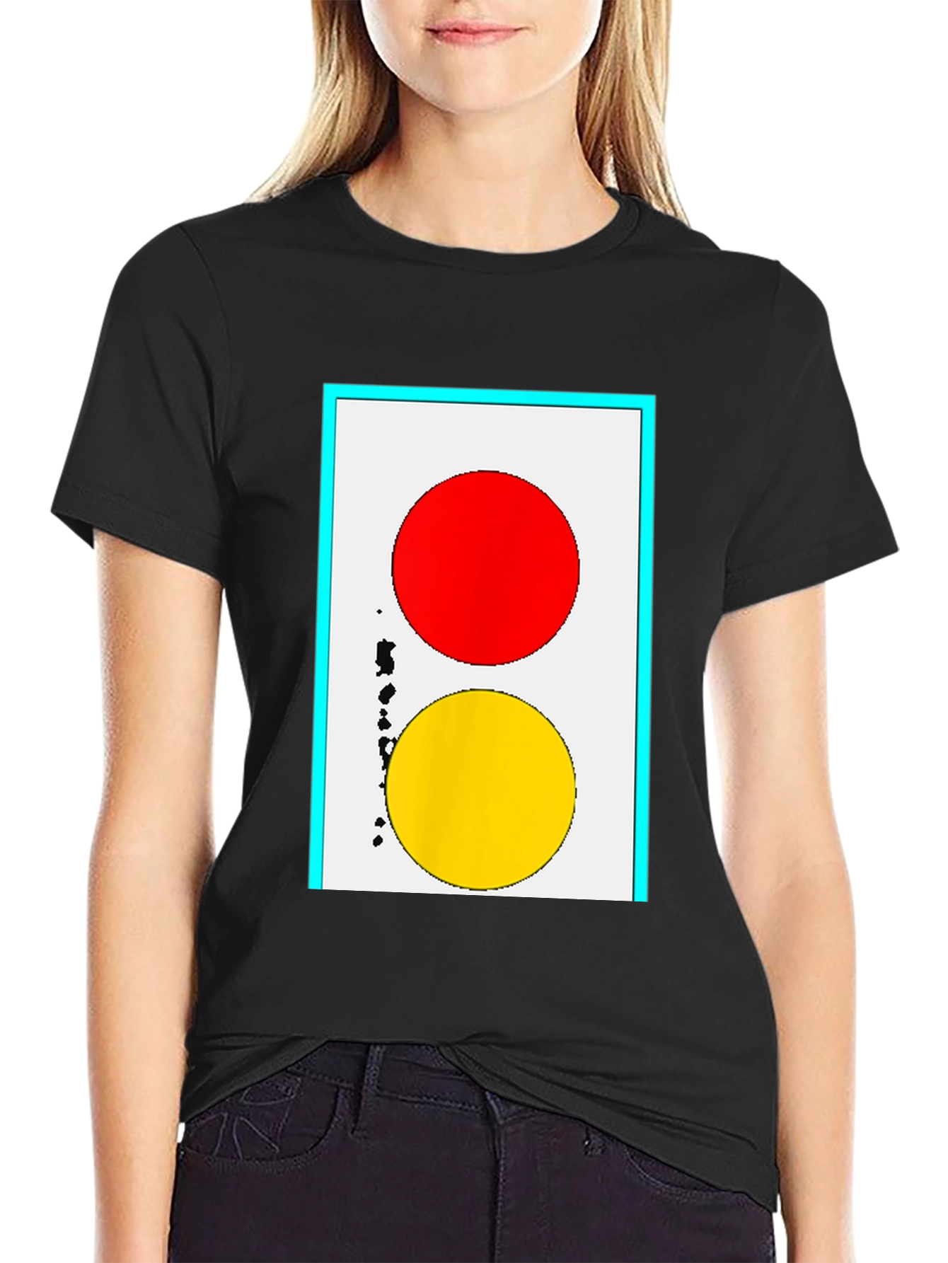 Red & Yellow Circle Graphic Tee