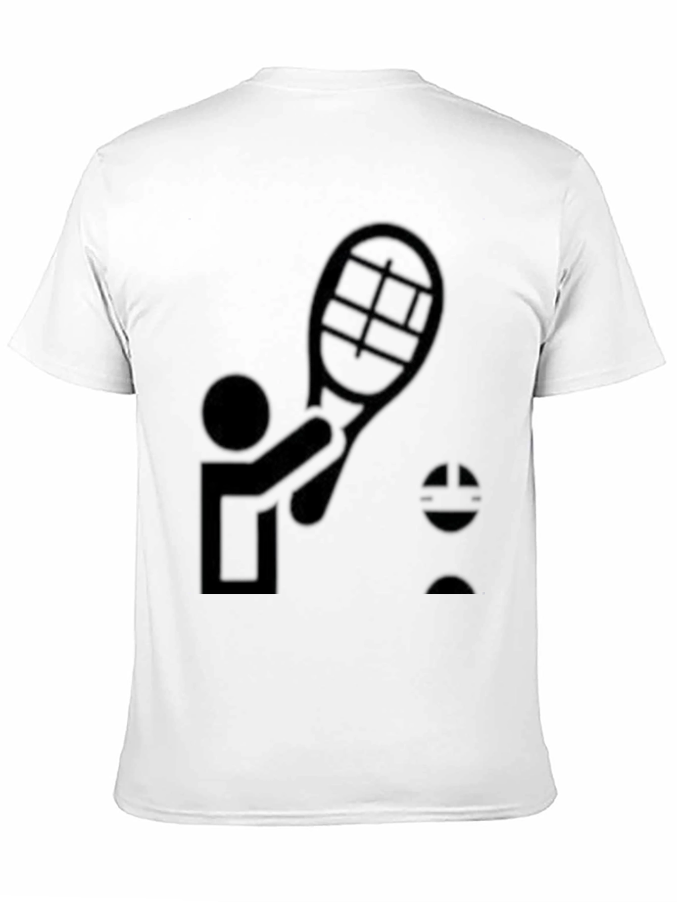Tennis Player Graphic Tee - Black