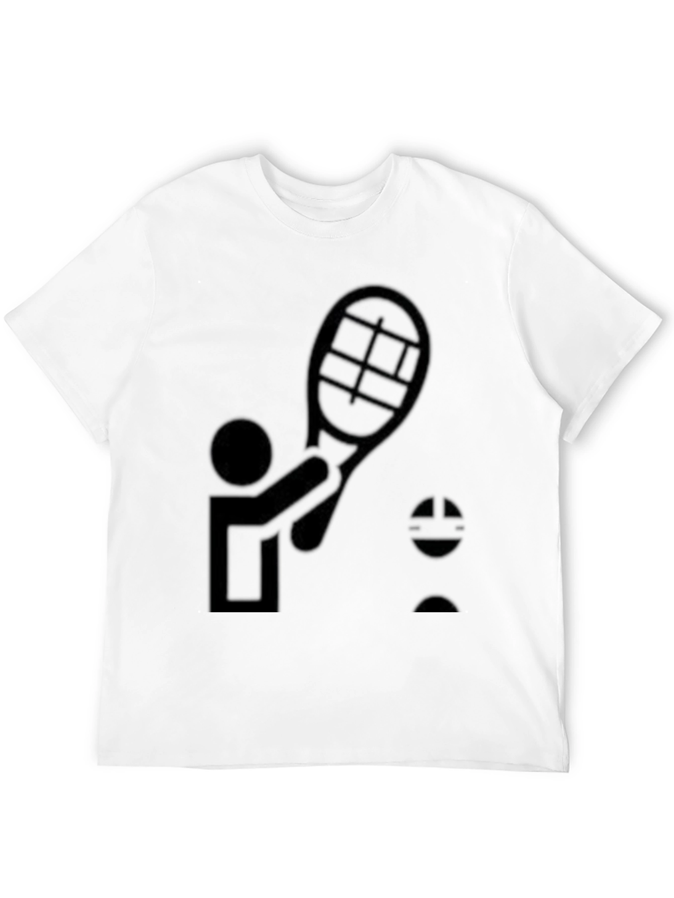 Tennis Player Graphic Tee - Black