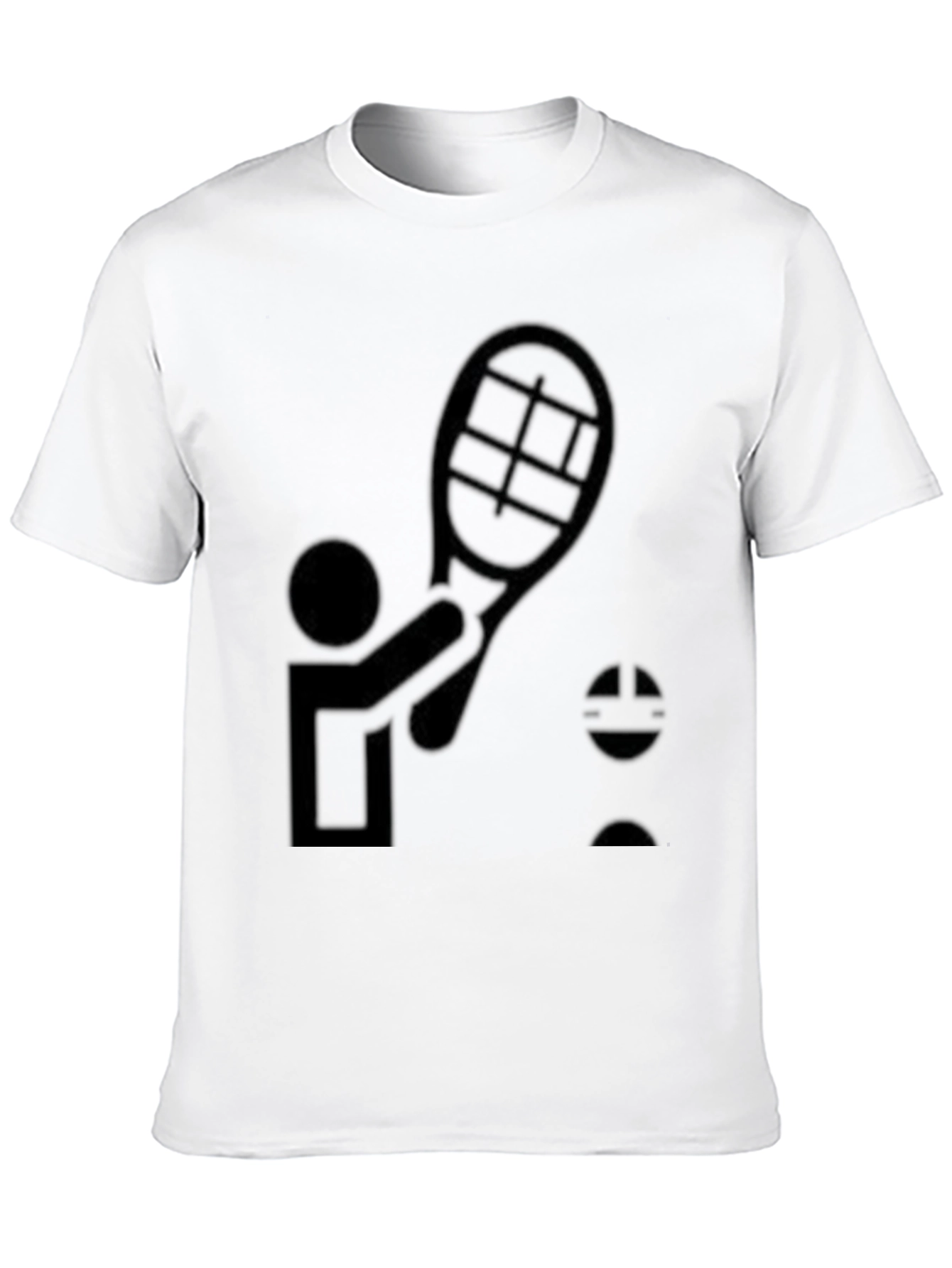 Tennis Player Graphic Tee - Black
