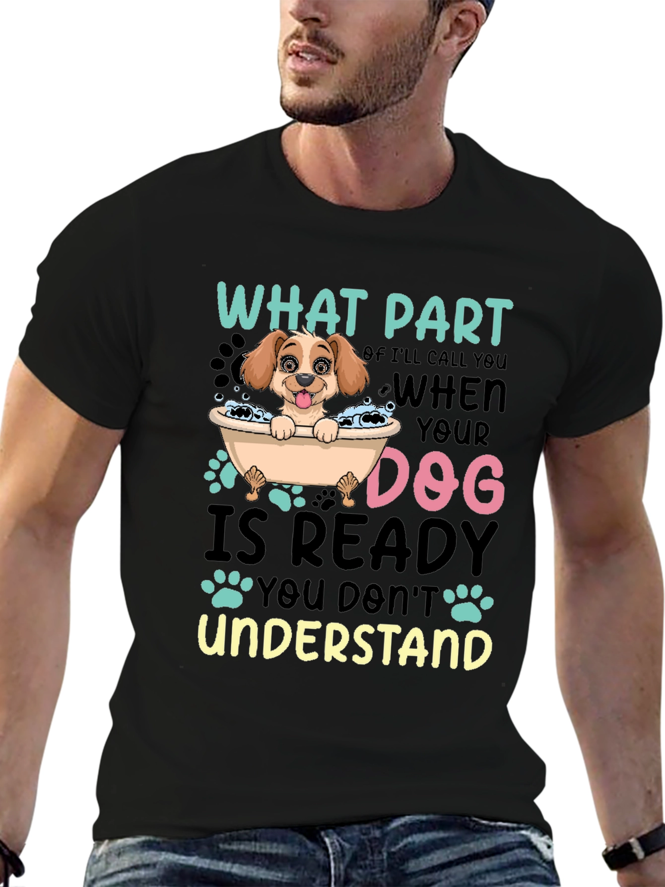 Dog Lover T-Shirt Funny Dog Ready Quote Tee