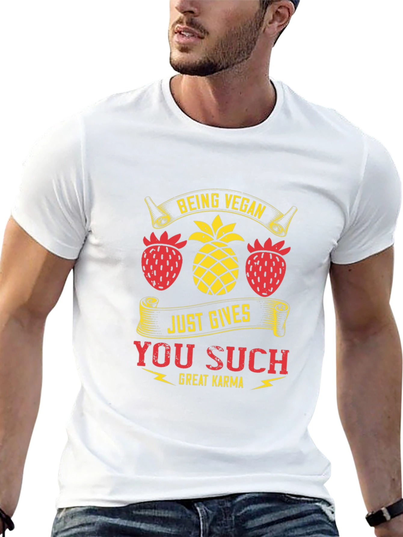Vegan Karma T-Shirt - Fruit Design