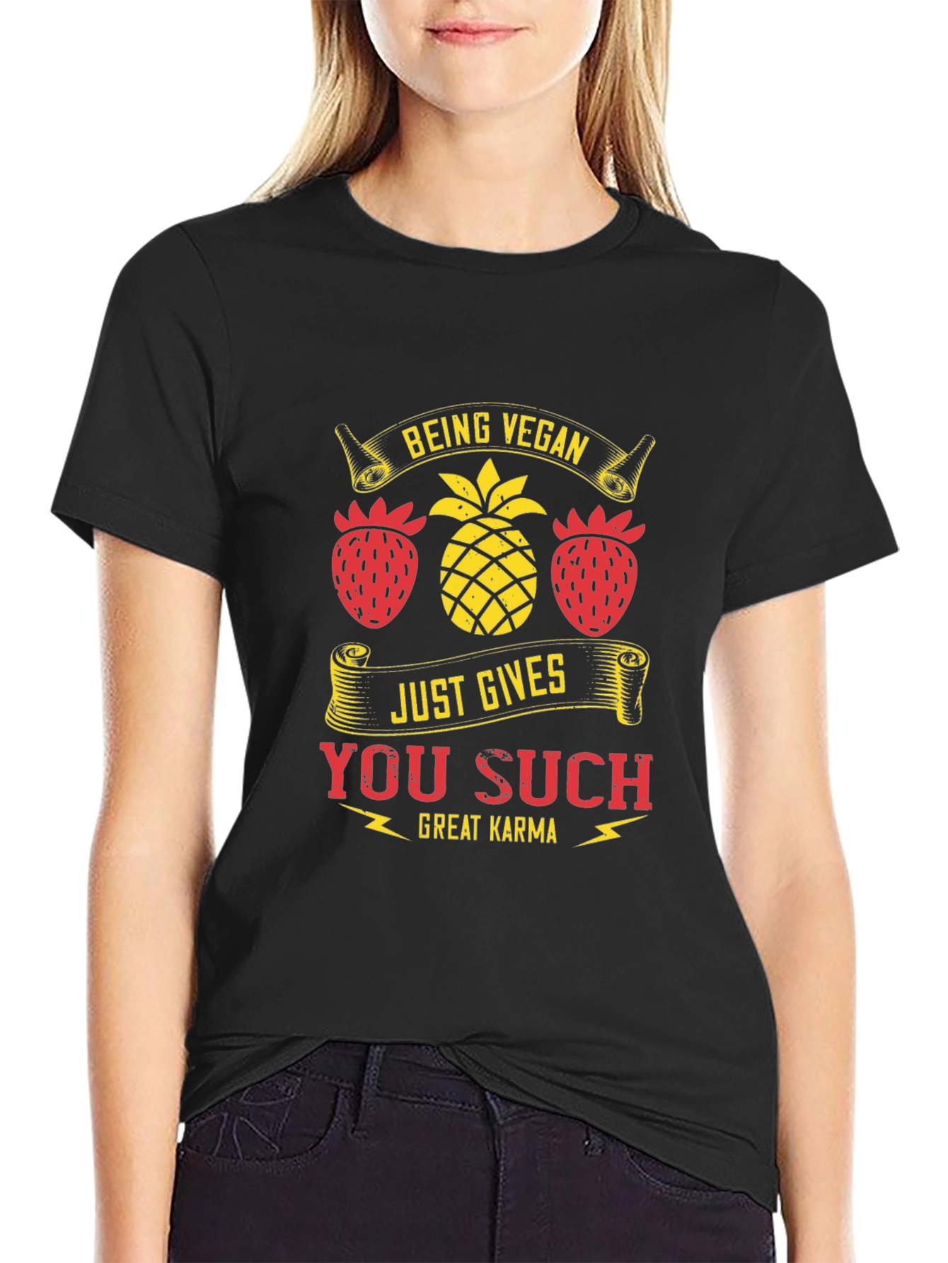 Vegan Karma T-Shirt - Fruit Design