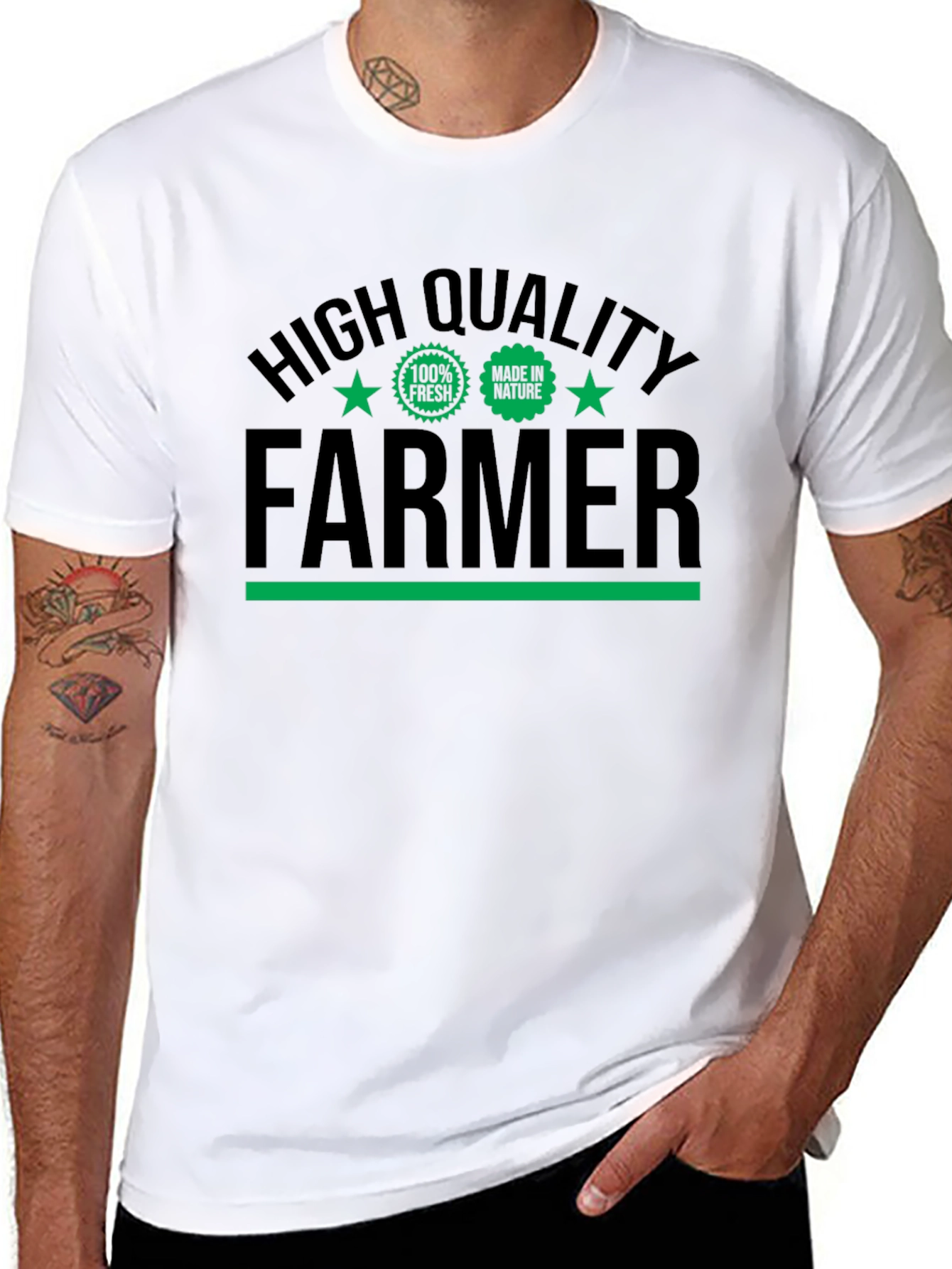 High Quality Farmer Graphic Tee - Black