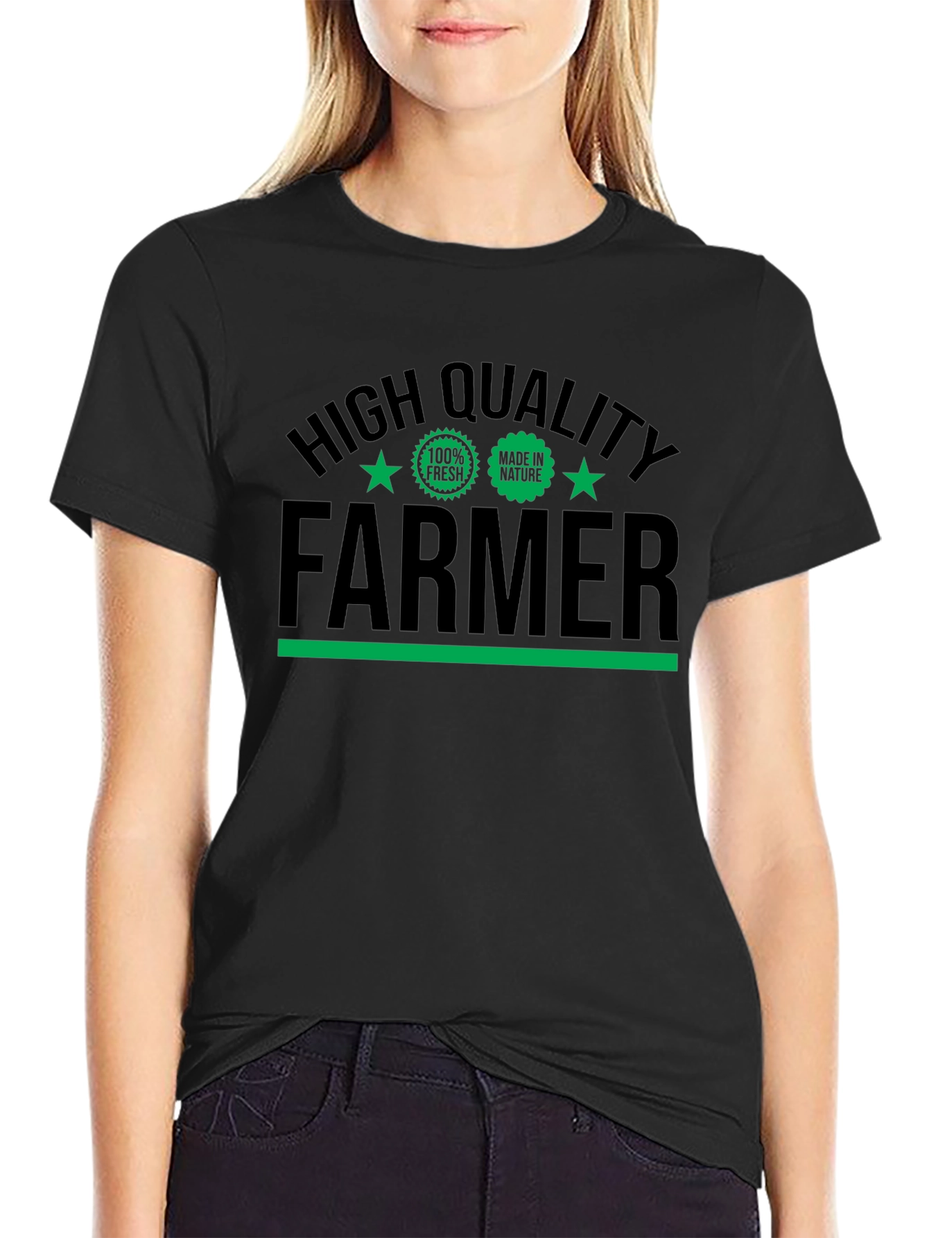 High Quality Farmer Graphic Tee - Black