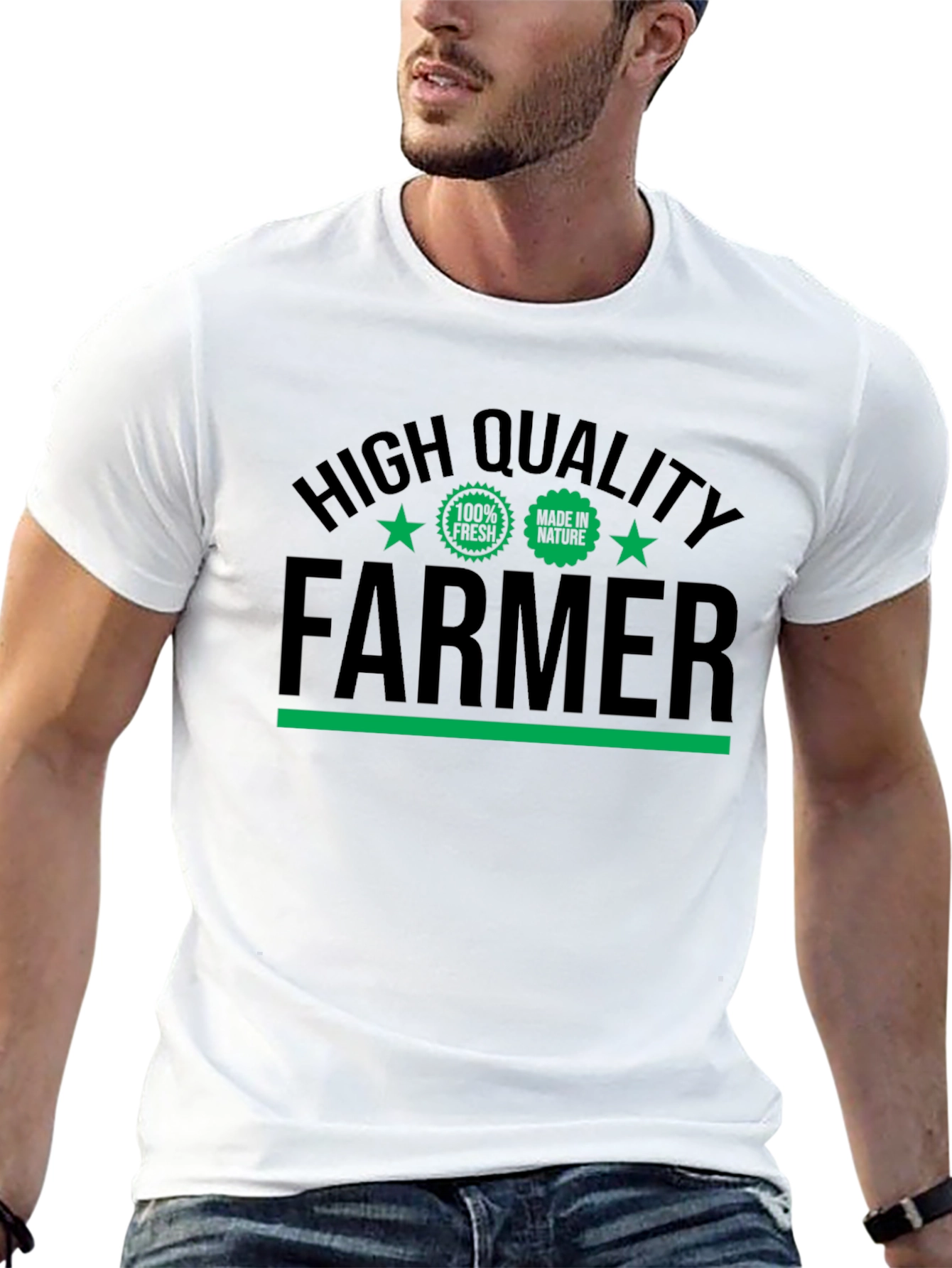 High Quality Farmer Graphic Tee - Black