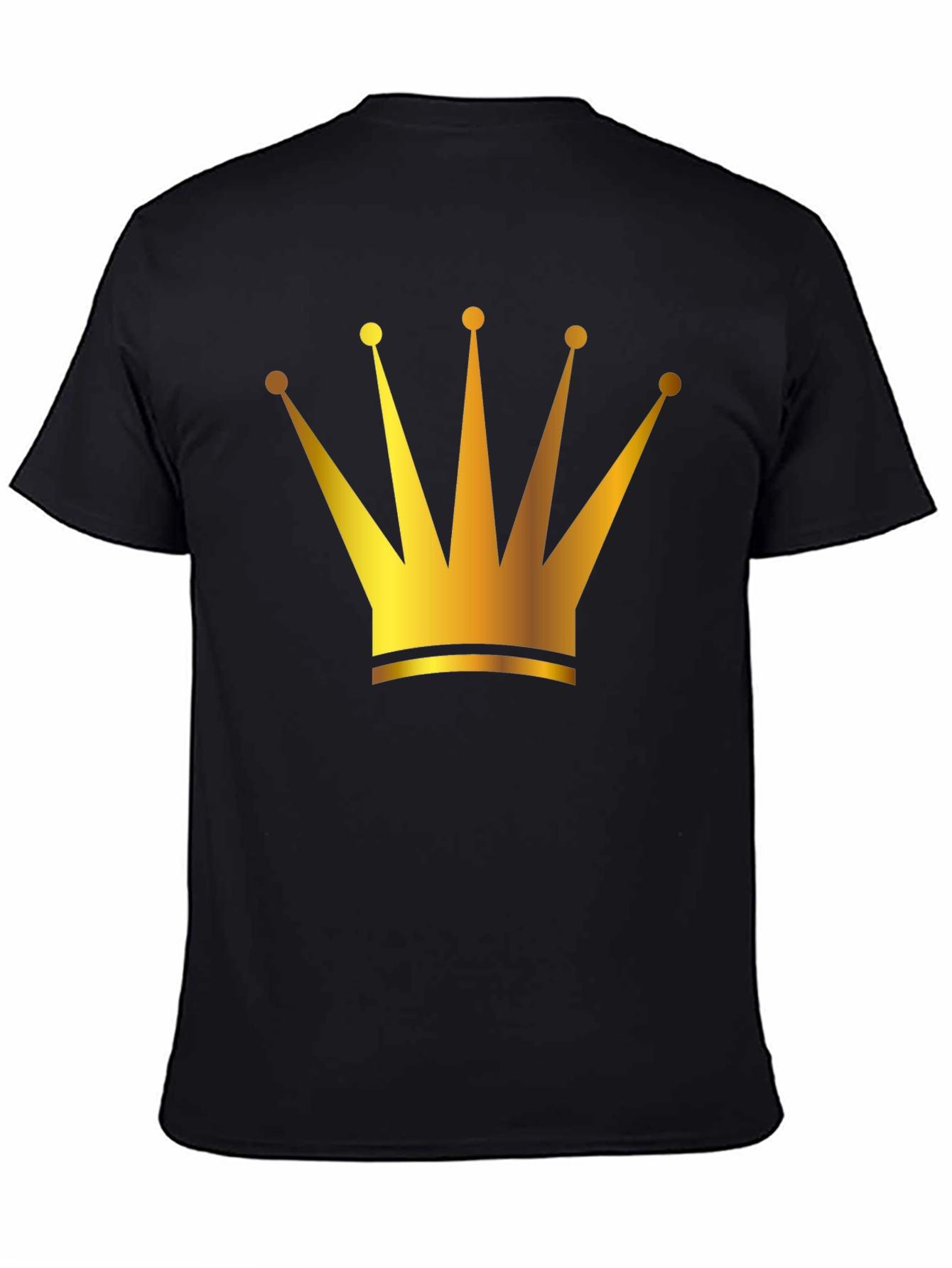 Golden Crown Graphic Tee - Black