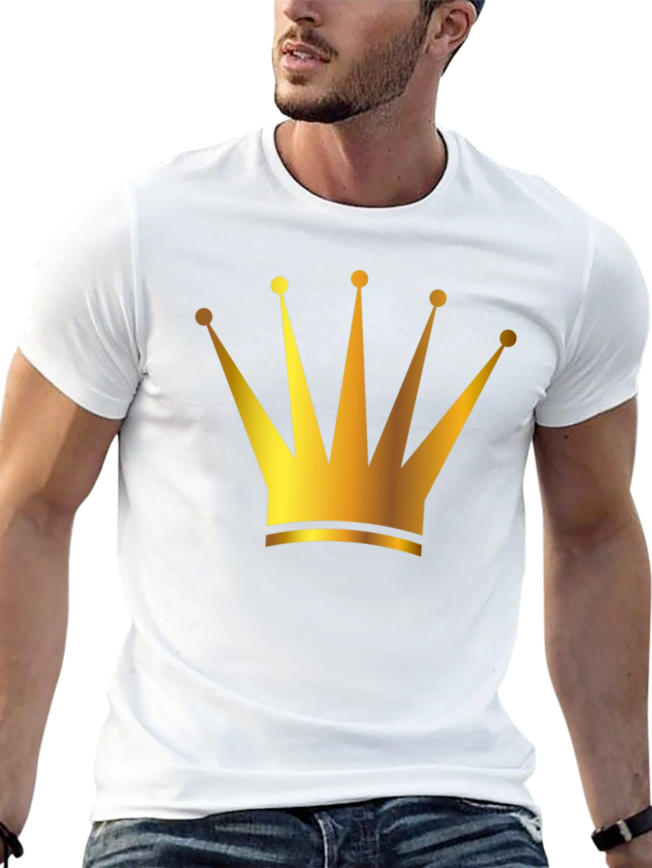 Golden Crown Graphic Tee - Black