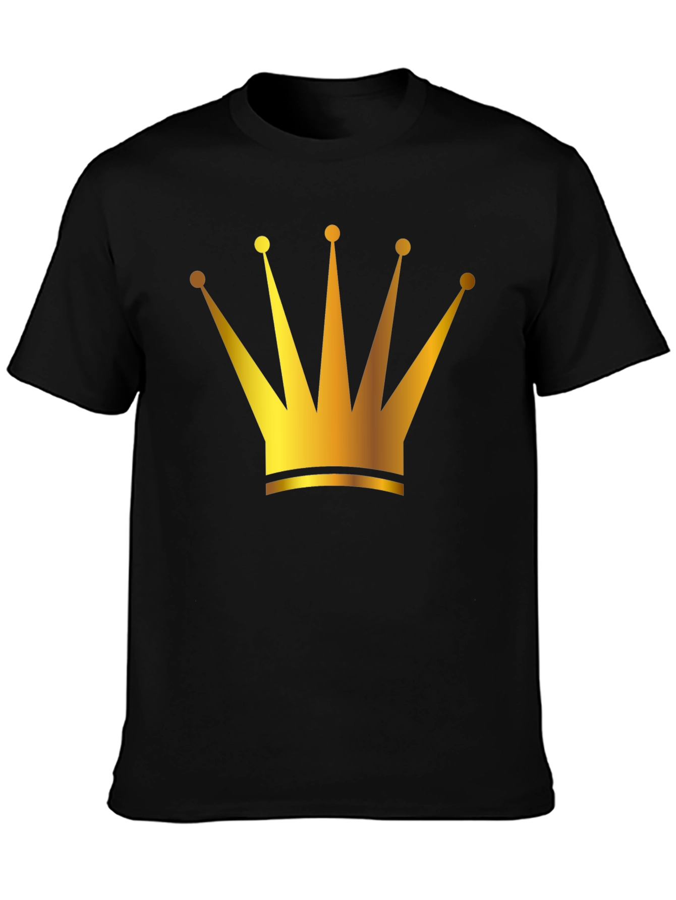 Golden Crown Graphic Tee - Black