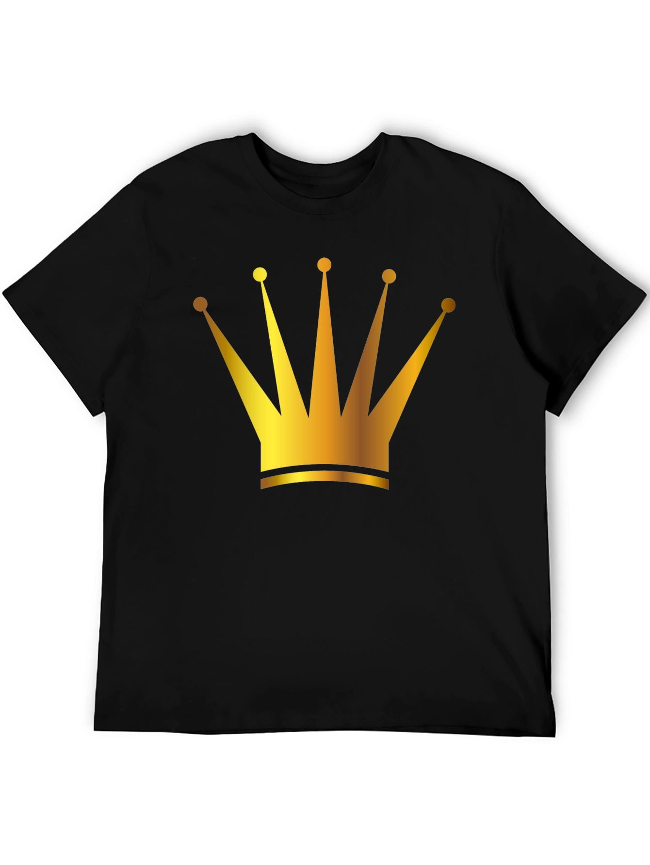 Golden Crown Graphic Tee - Black