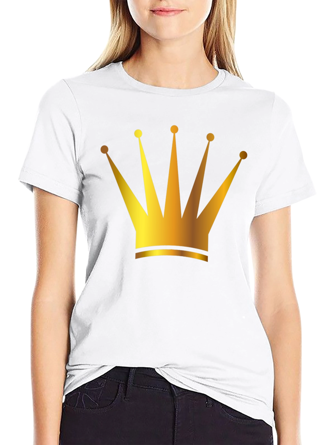 Golden Crown Graphic Tee - Black