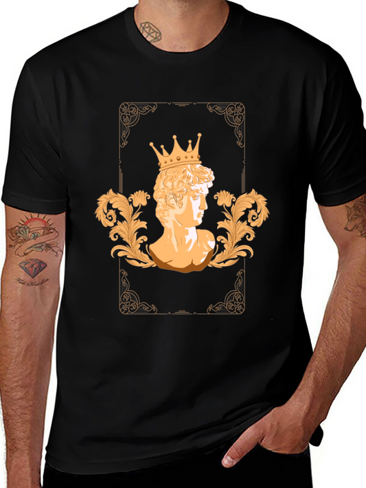 King David Bust Graphic T-Shirt - Stylish Mens Tee