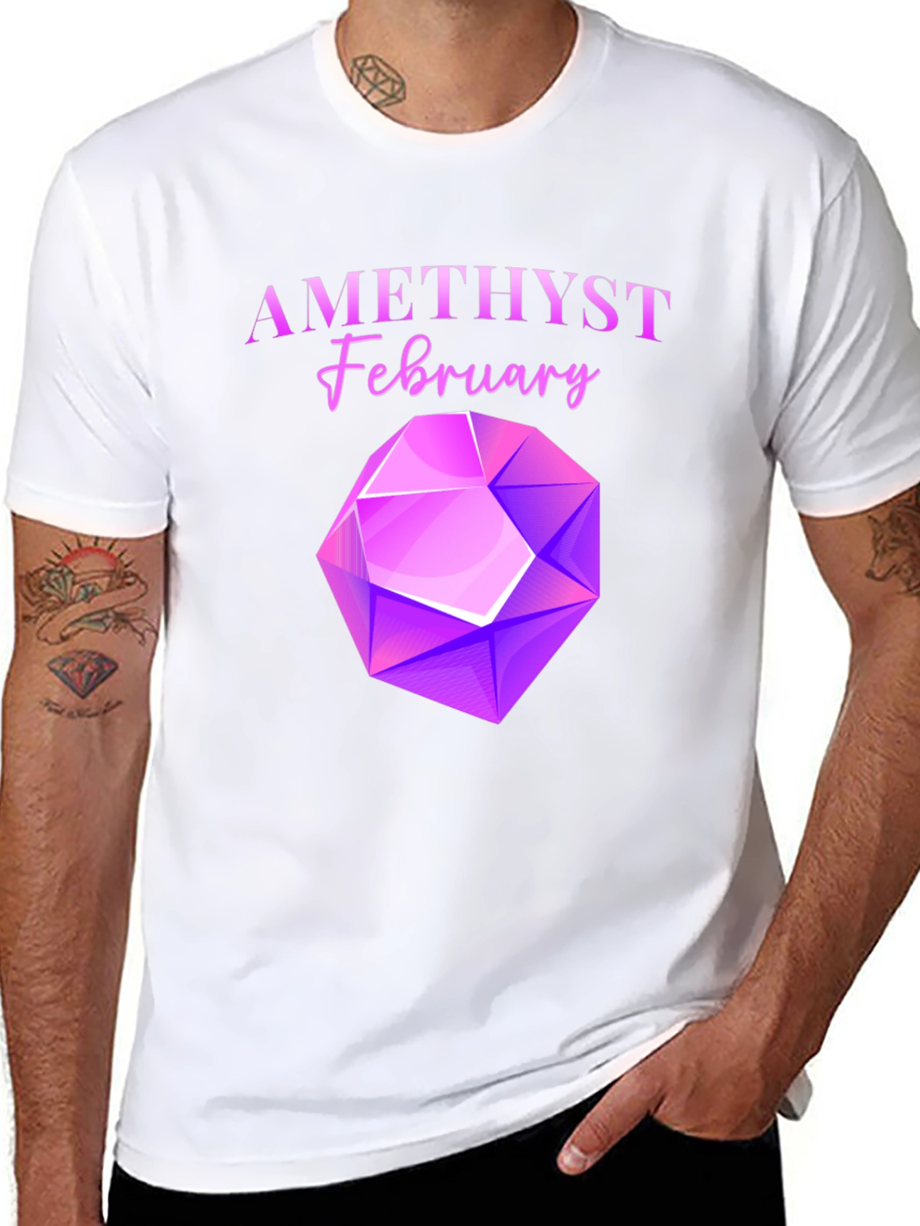 Amethyst February Birthstone T-Shirt