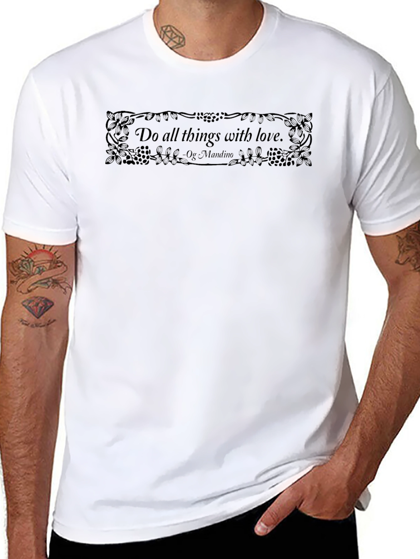 Do All Things With Love Black T-Shirt