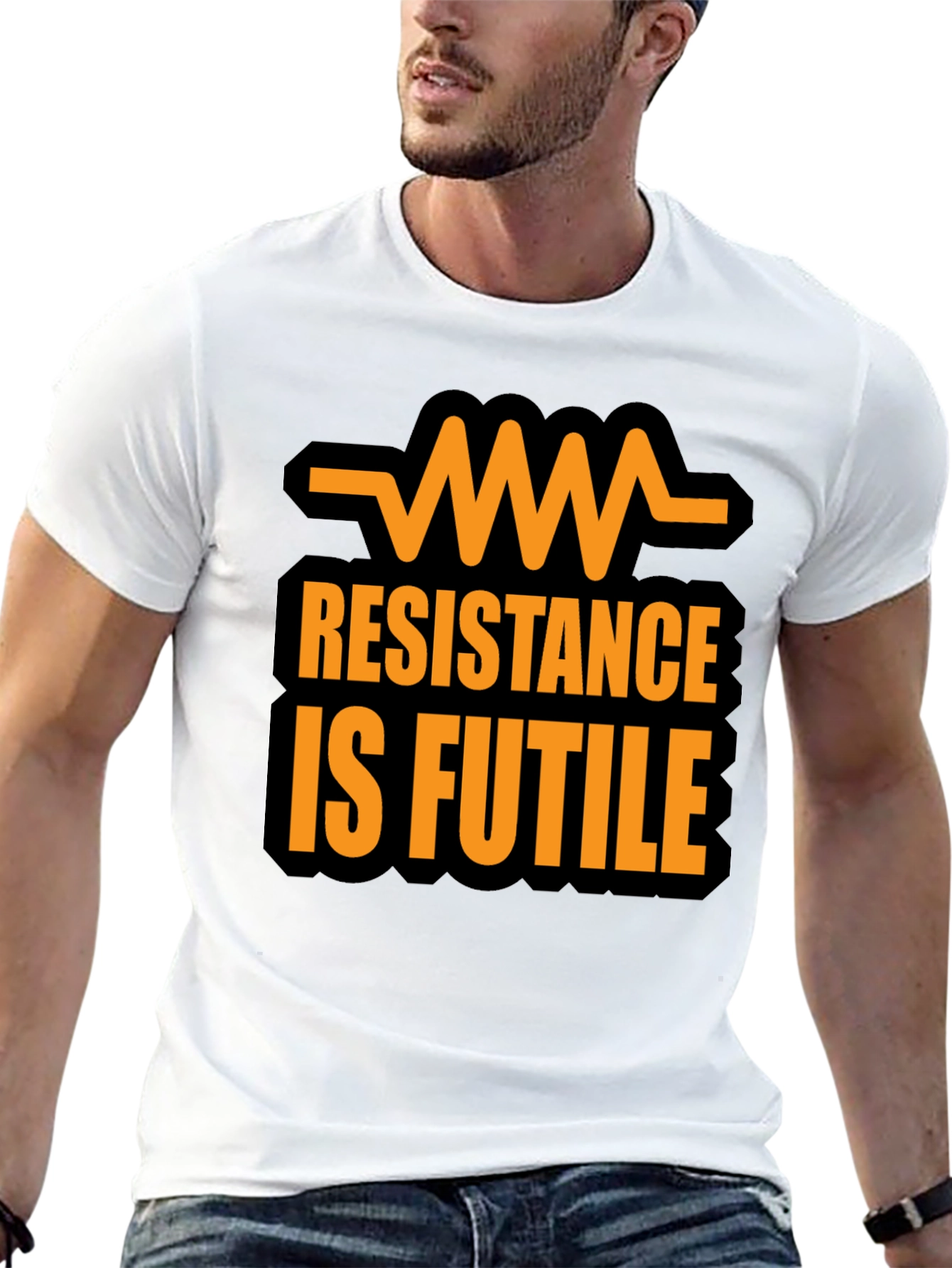 Resistance Is Futile Graphic T-Shirt - Black