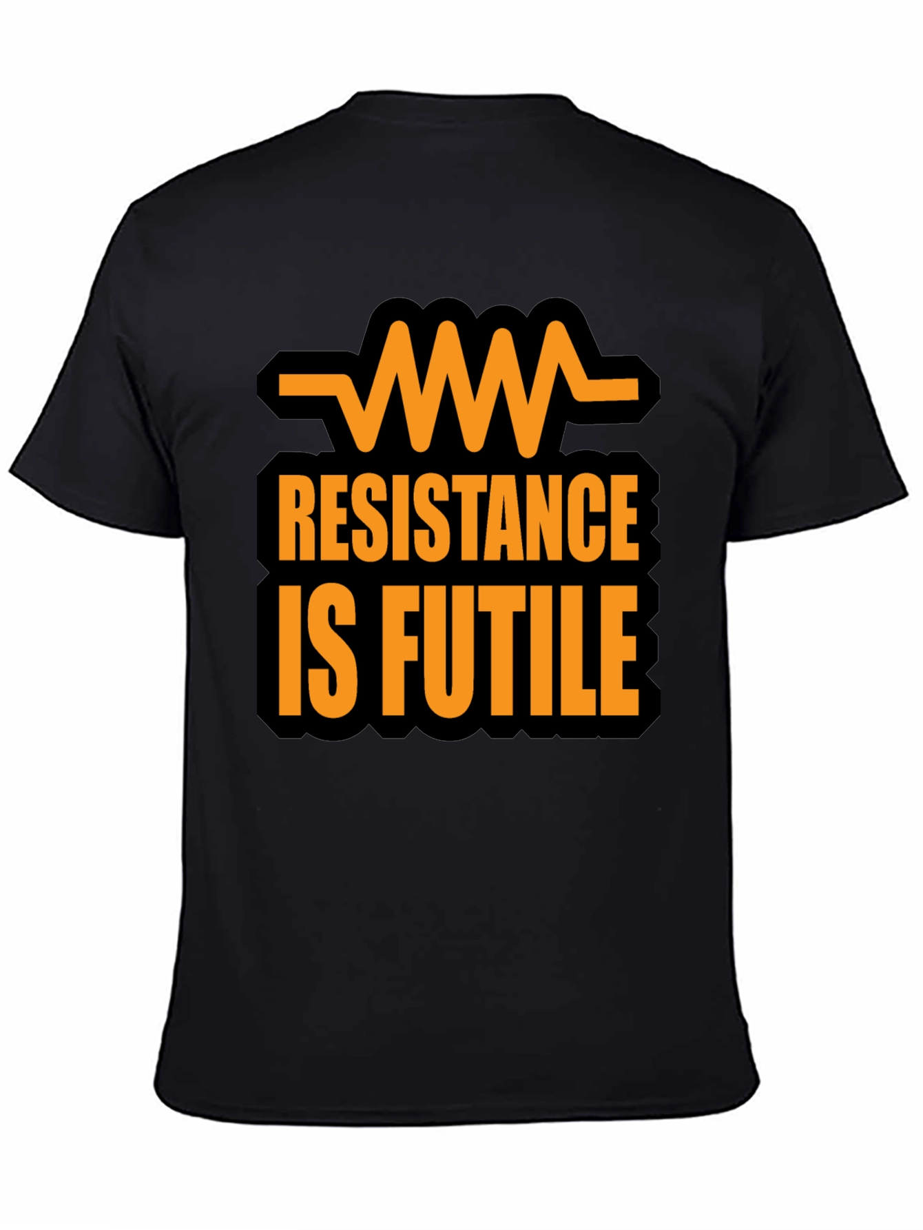 Resistance Is Futile Graphic T-Shirt - Black