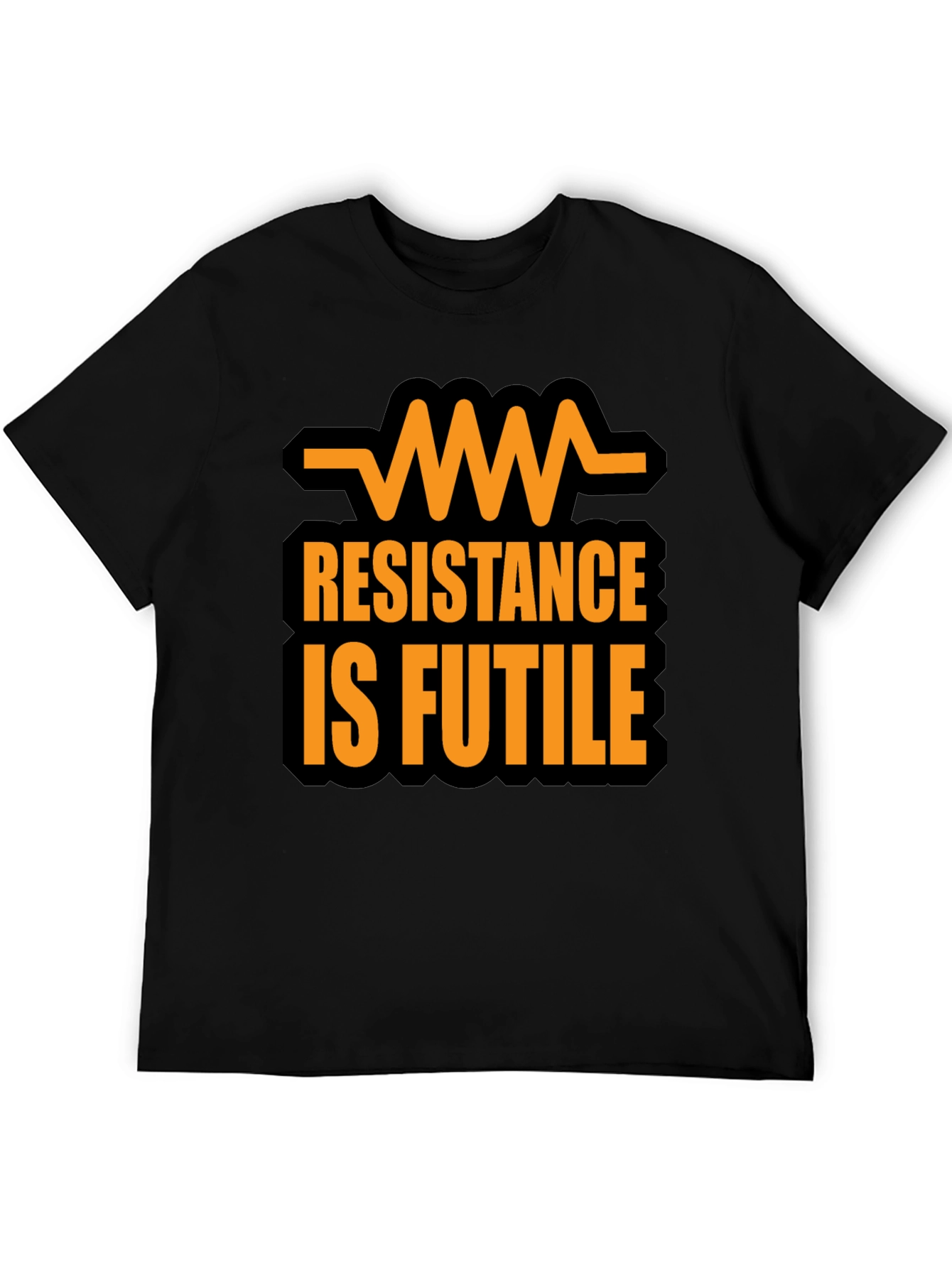 Resistance Is Futile Graphic T-Shirt - Black