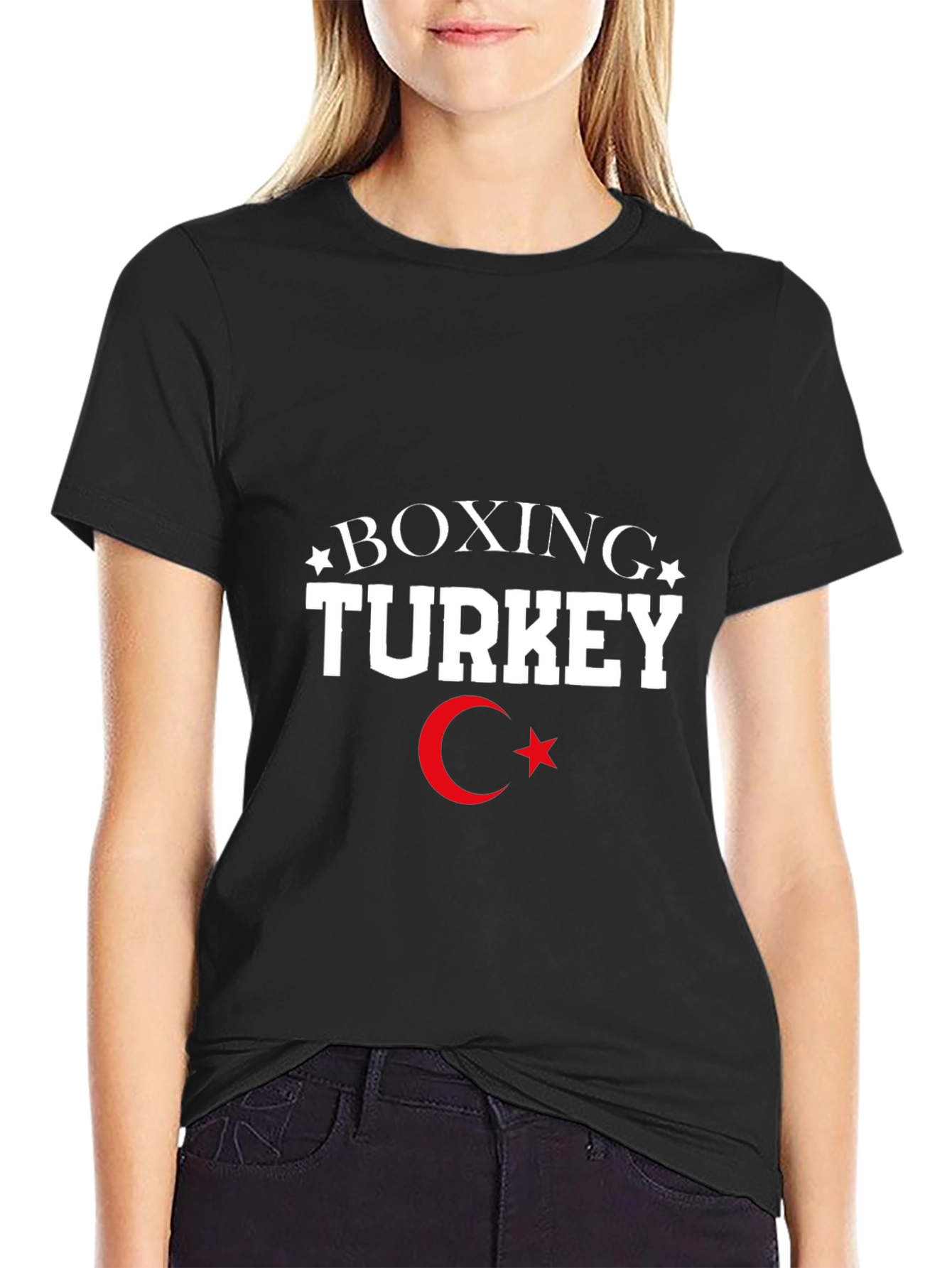 Boxing Turkey T-Shirt - Black Cotton Tee