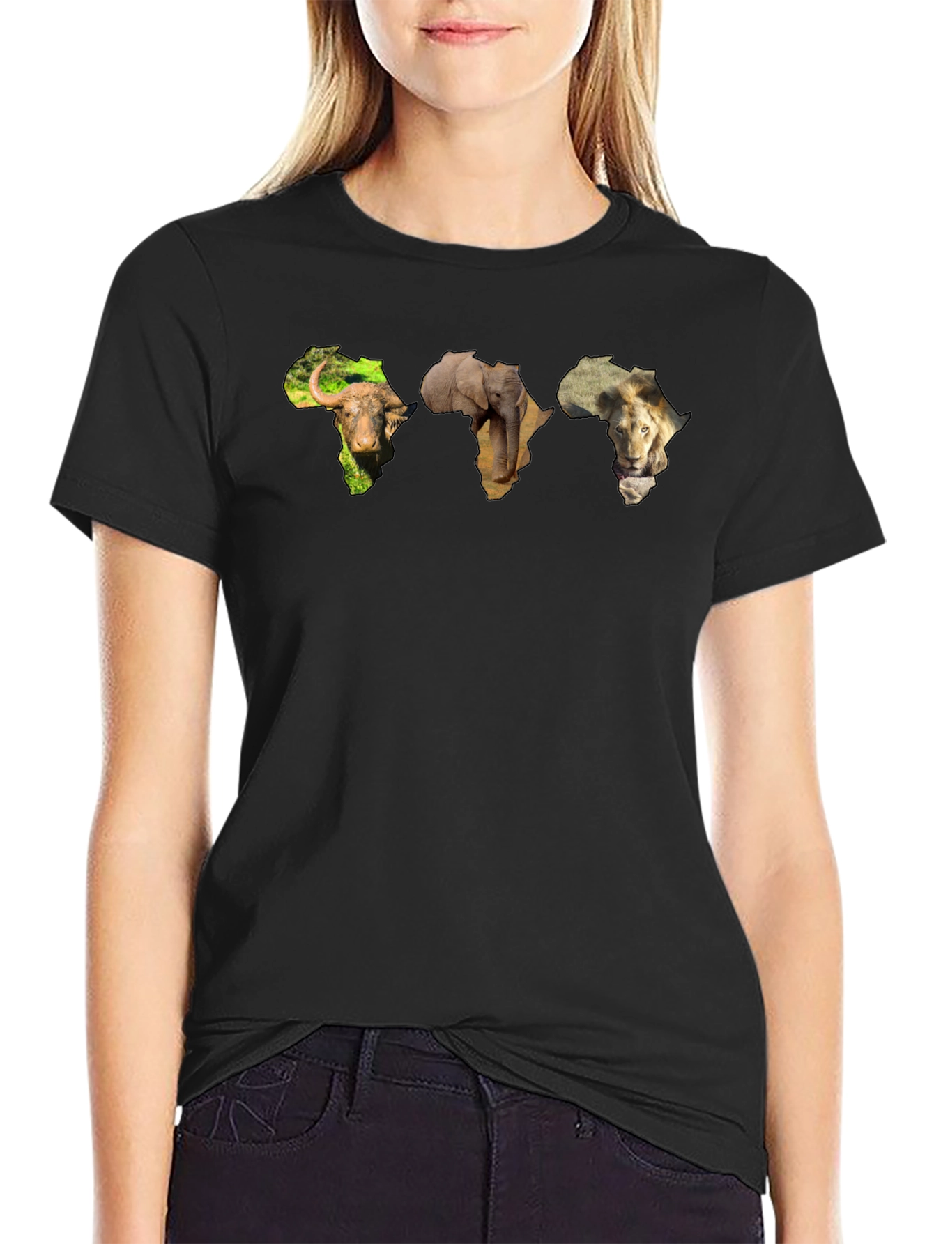African Animals Map T-Shirt