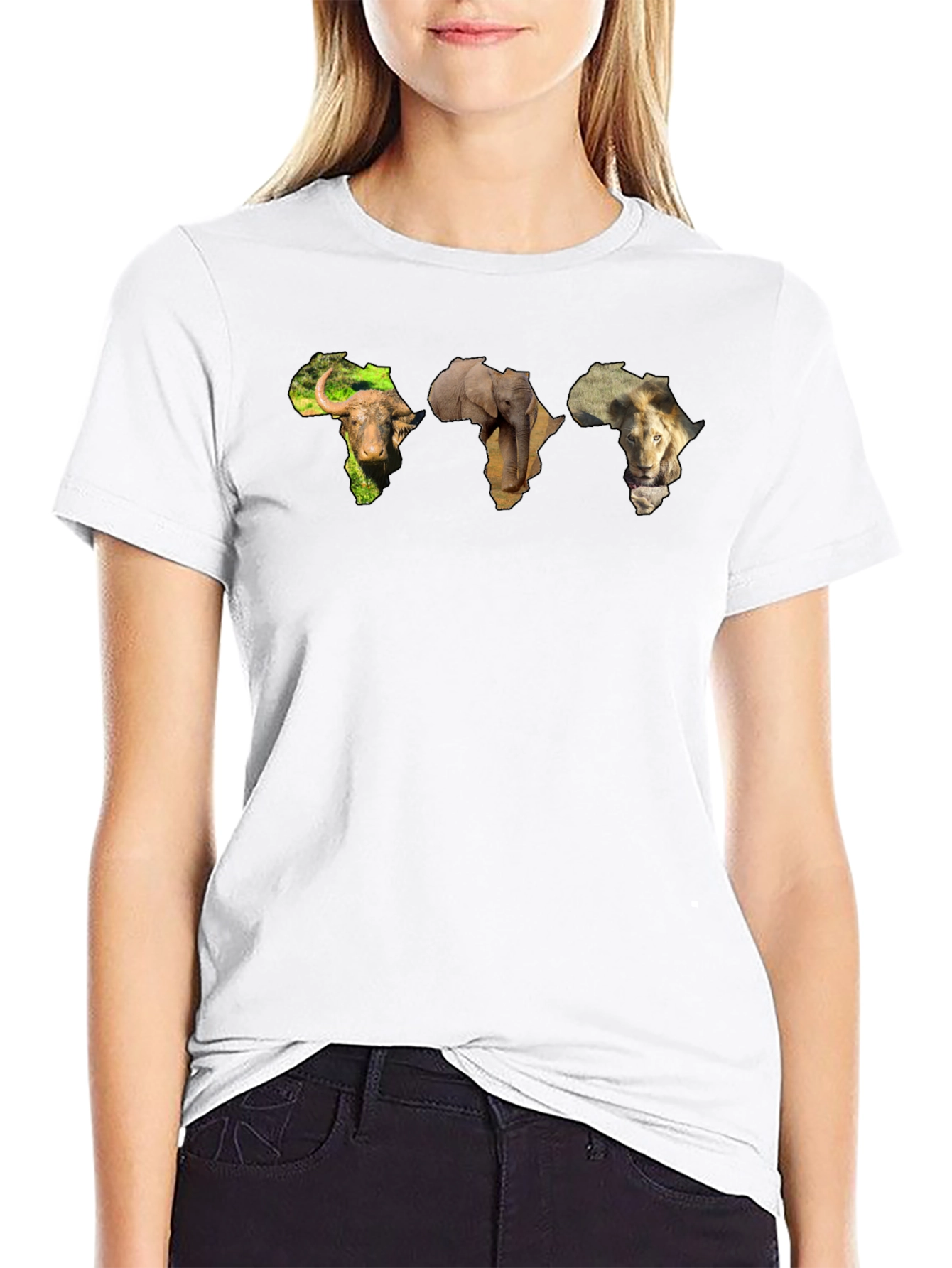African Animals Map T-Shirt