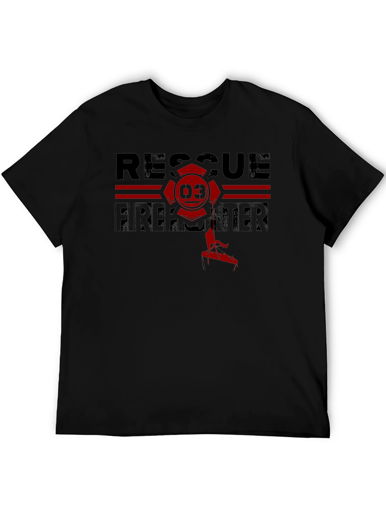 Rescue Firefighter Graphic T-Shirt