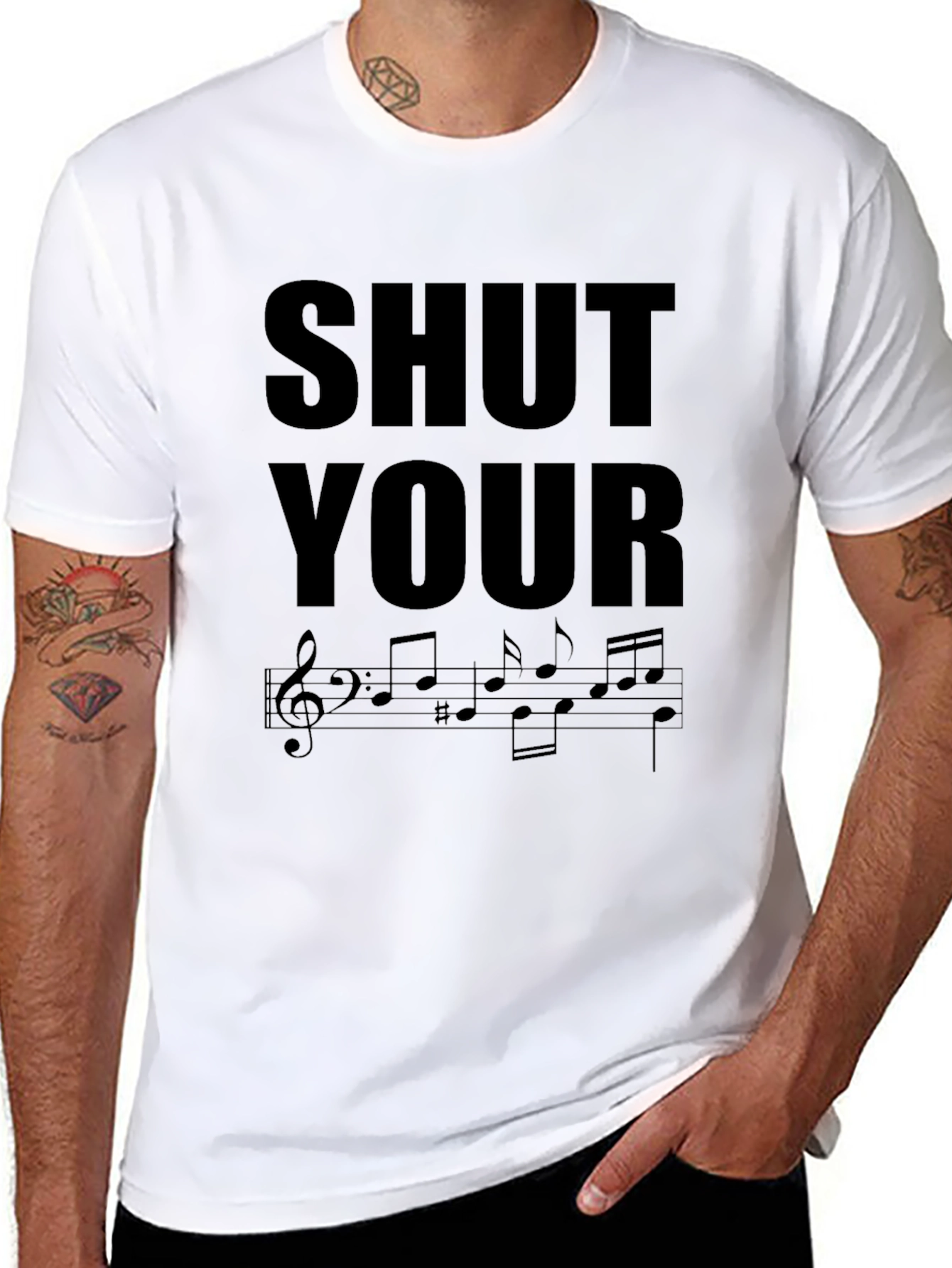Shut Your Notes T-Shirt - Music Pun Tee