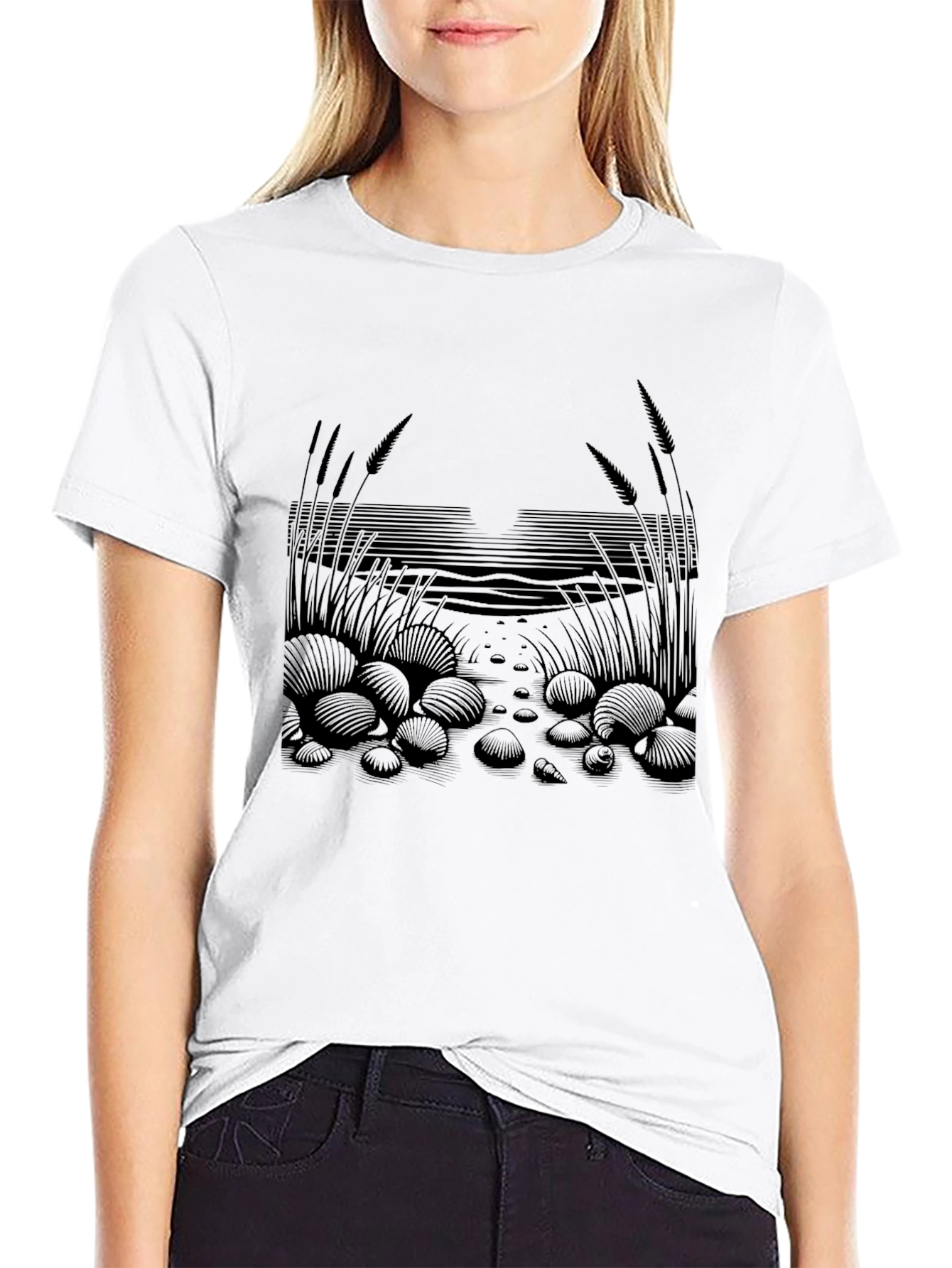 Coastal Graphic Tee - Unisex Black T-Shirt