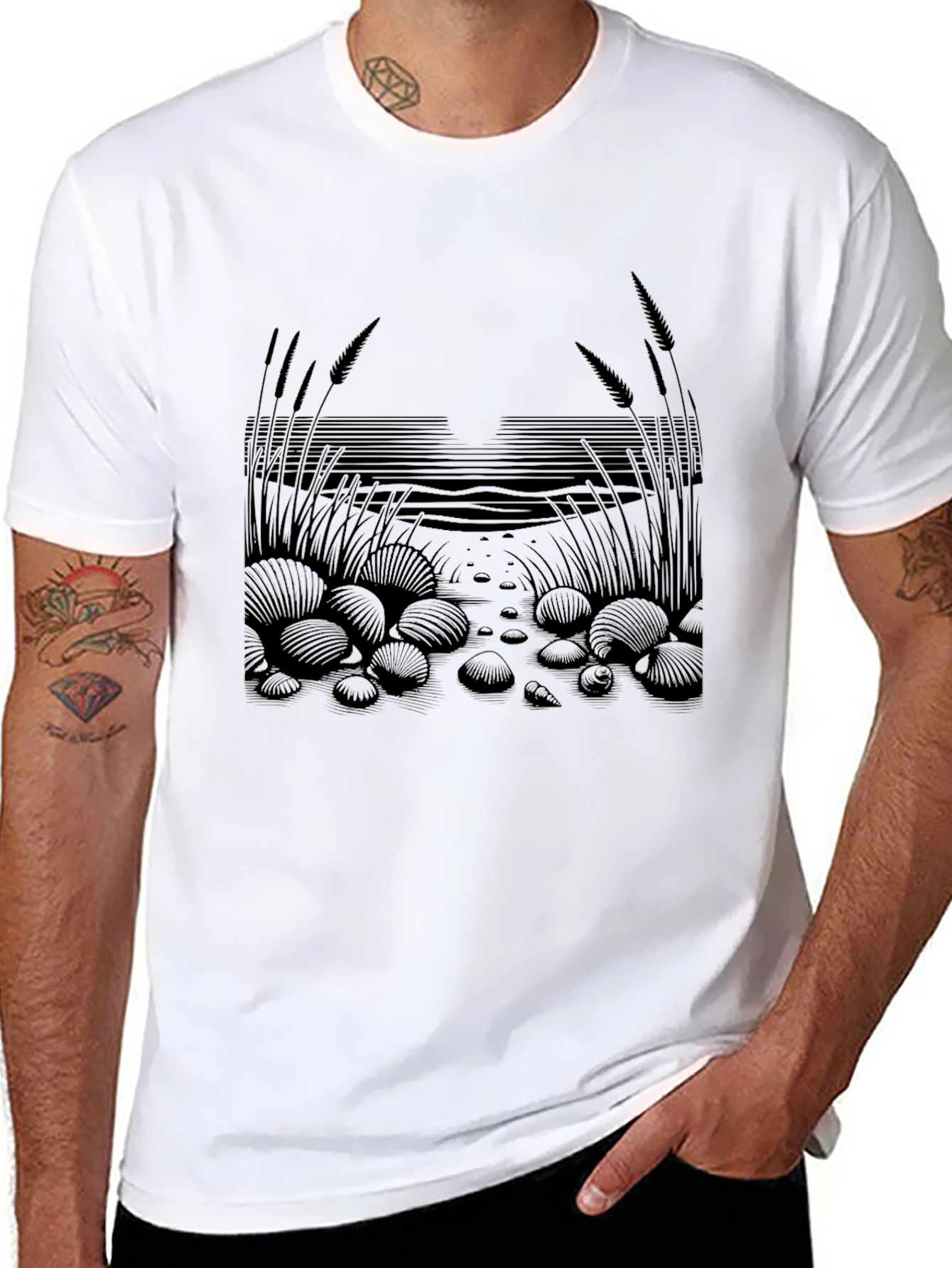 Coastal Graphic Tee - Unisex Black T-Shirt