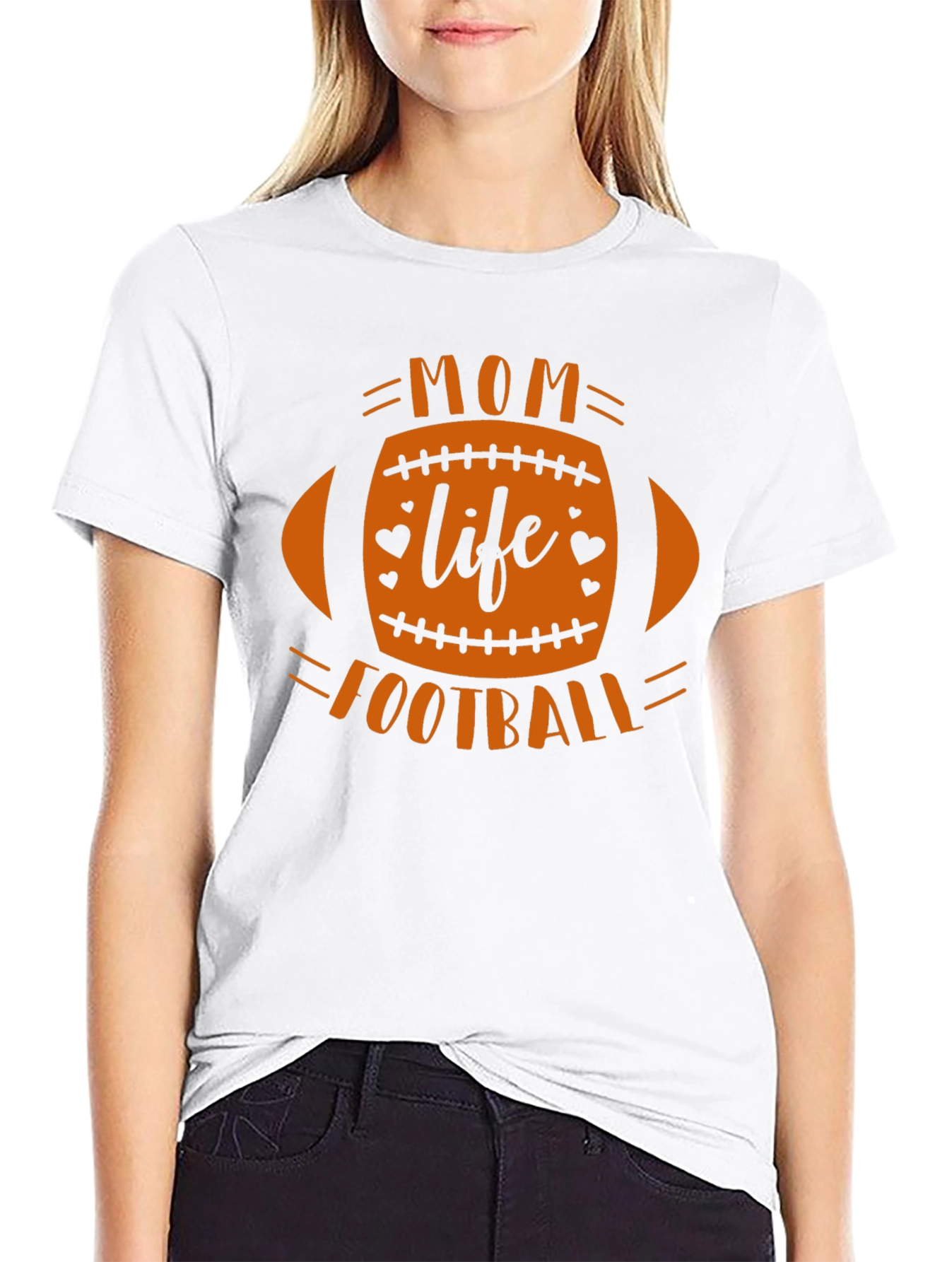 Mom Life Football Graphic Tee