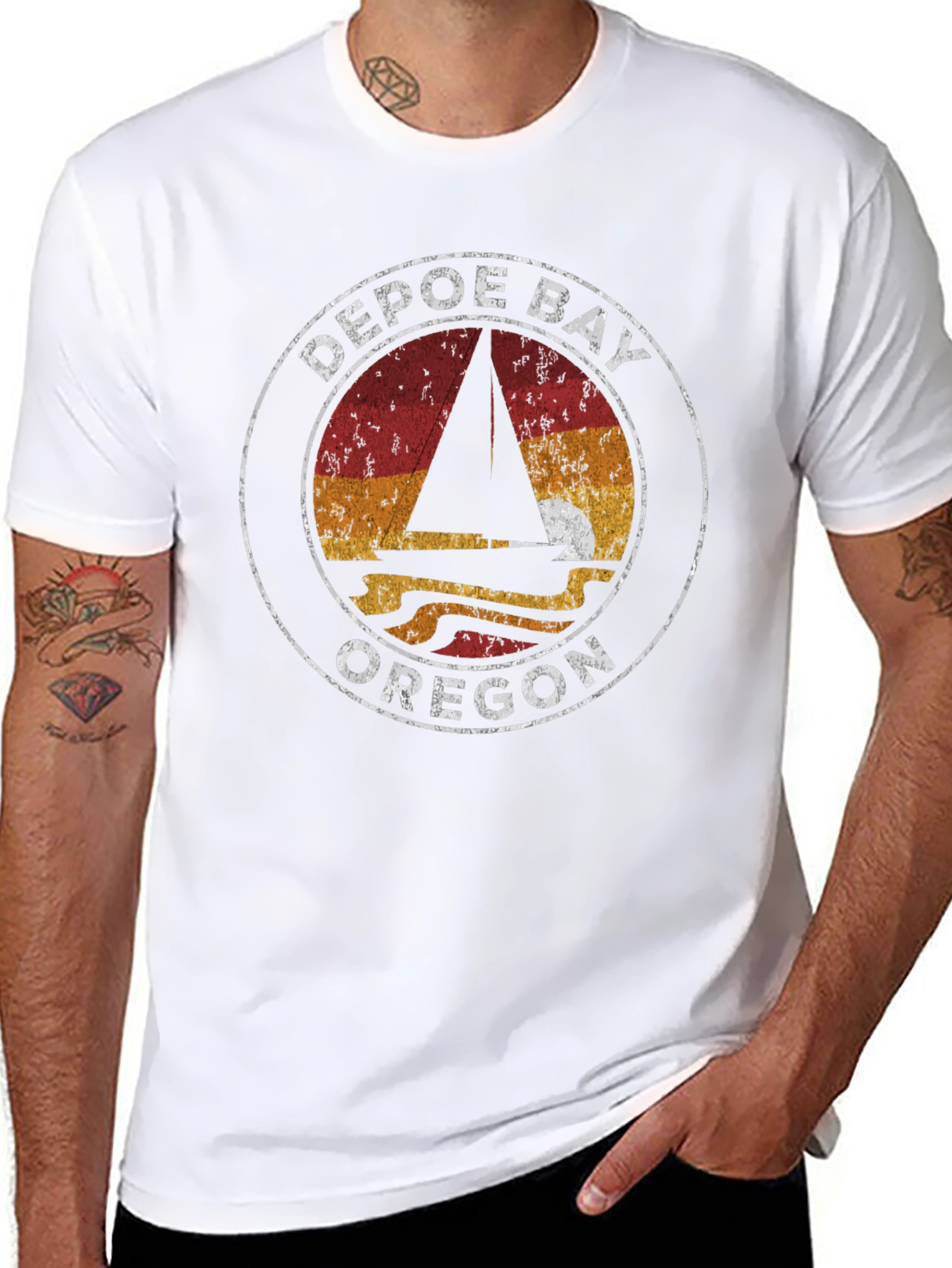 Depoe Bay Oregon Retro T-Shirt
