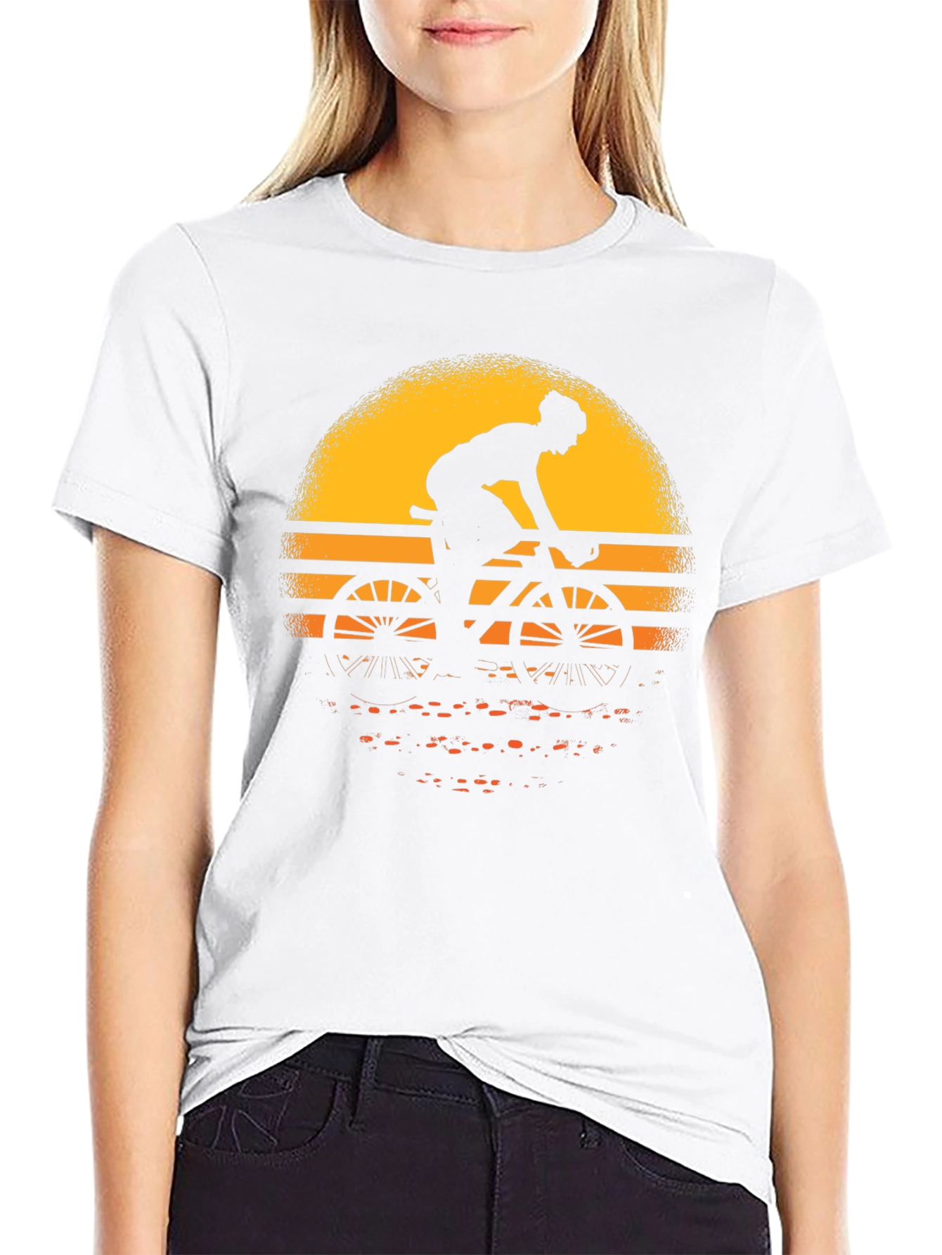 Cycling Sunset Graphic Tee