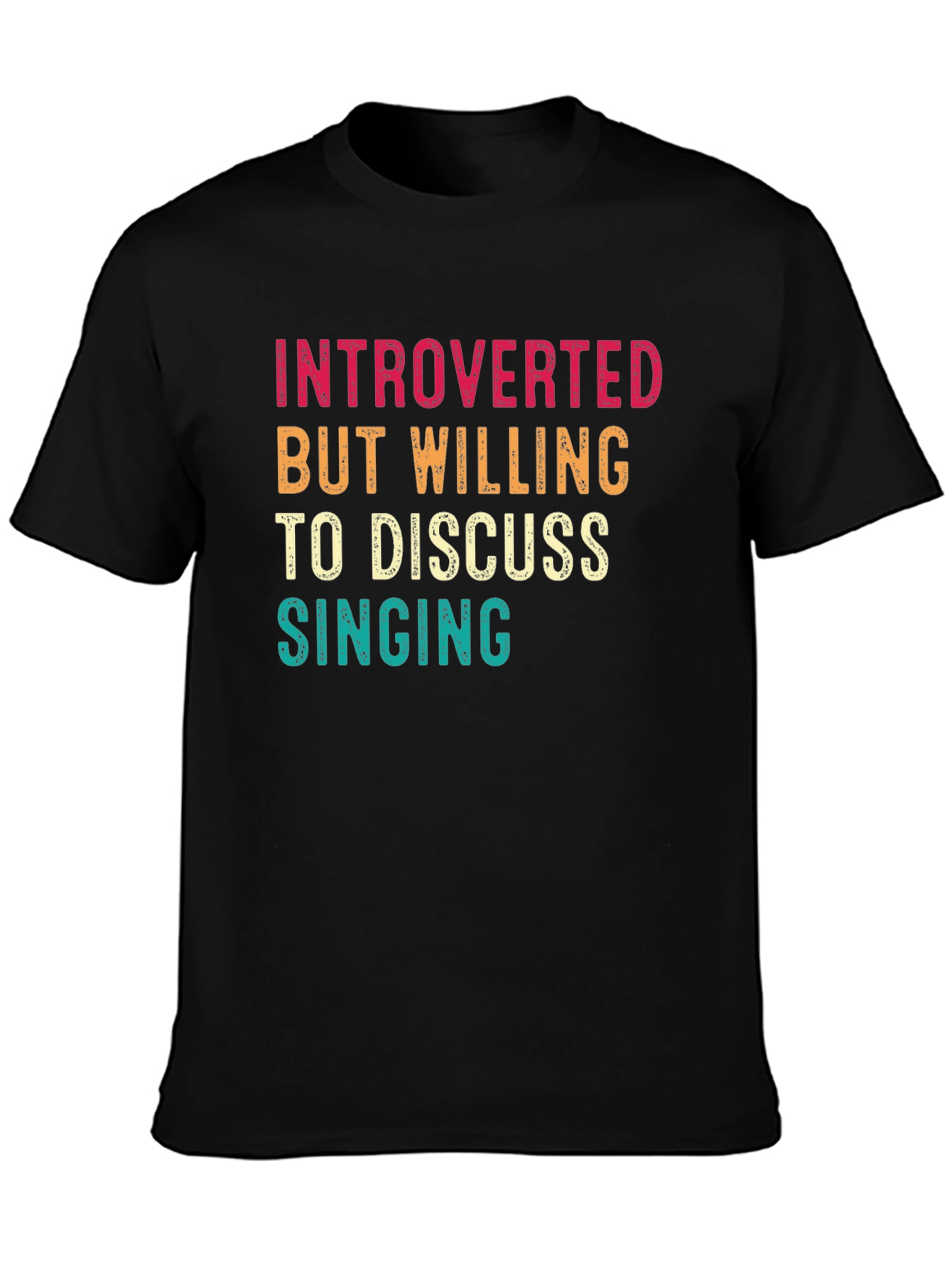 Introverted Singing Black Graphic Tee