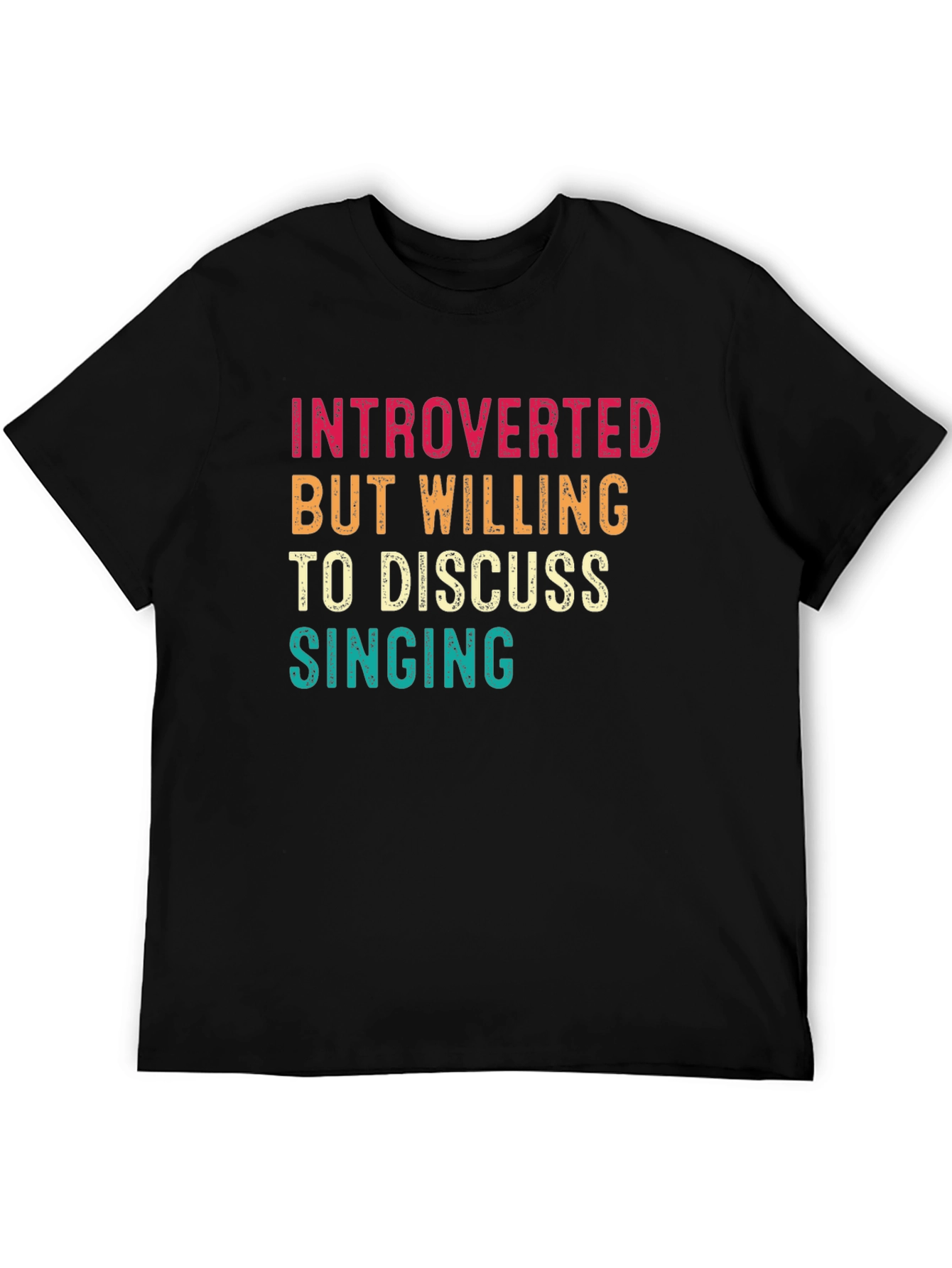 Introverted Singing Black Graphic Tee