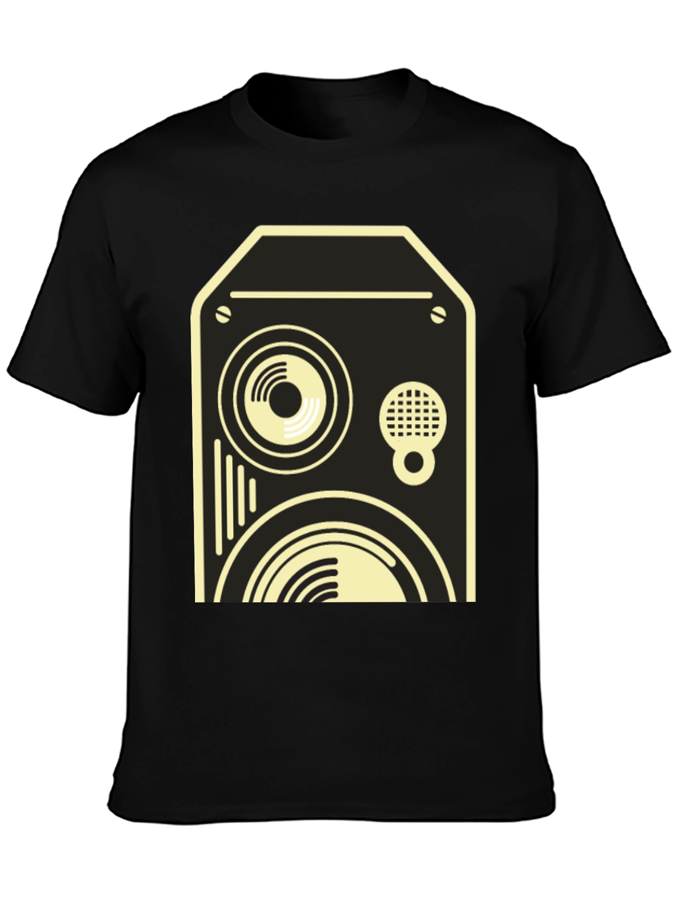 Retro Speaker Graphic Tee - Black