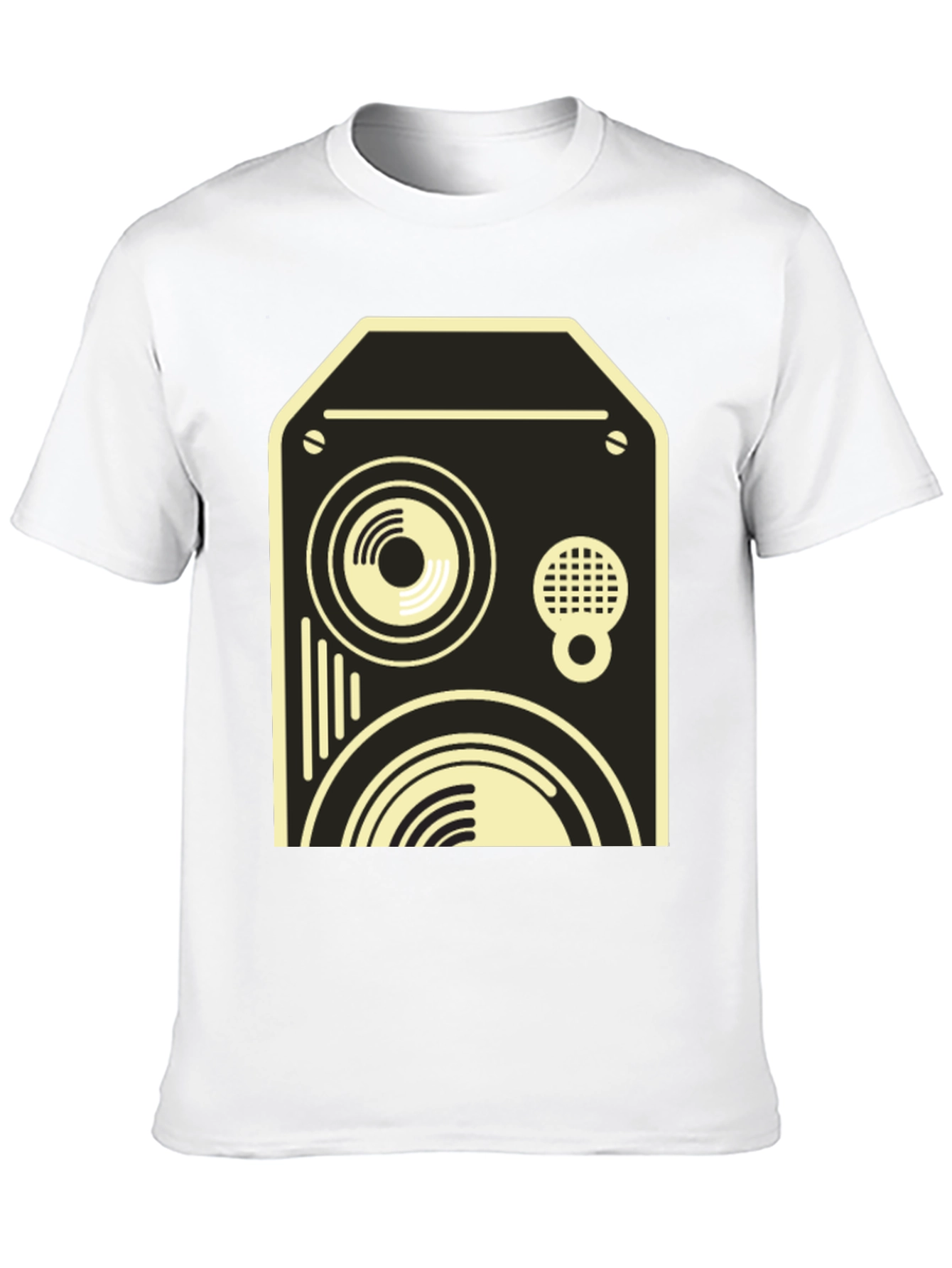 Retro Speaker Graphic Tee - Black
