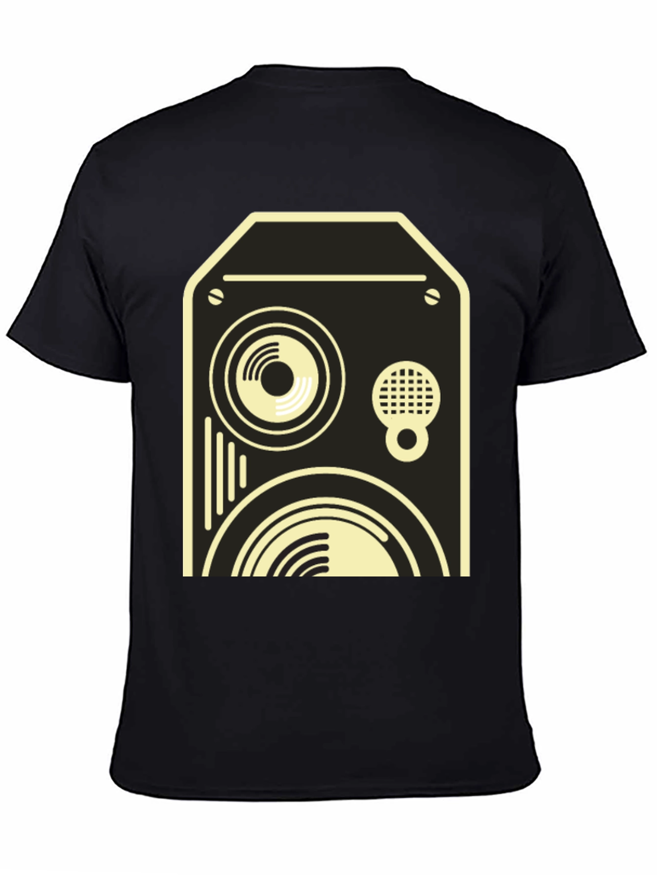 Retro Speaker Graphic Tee - Black
