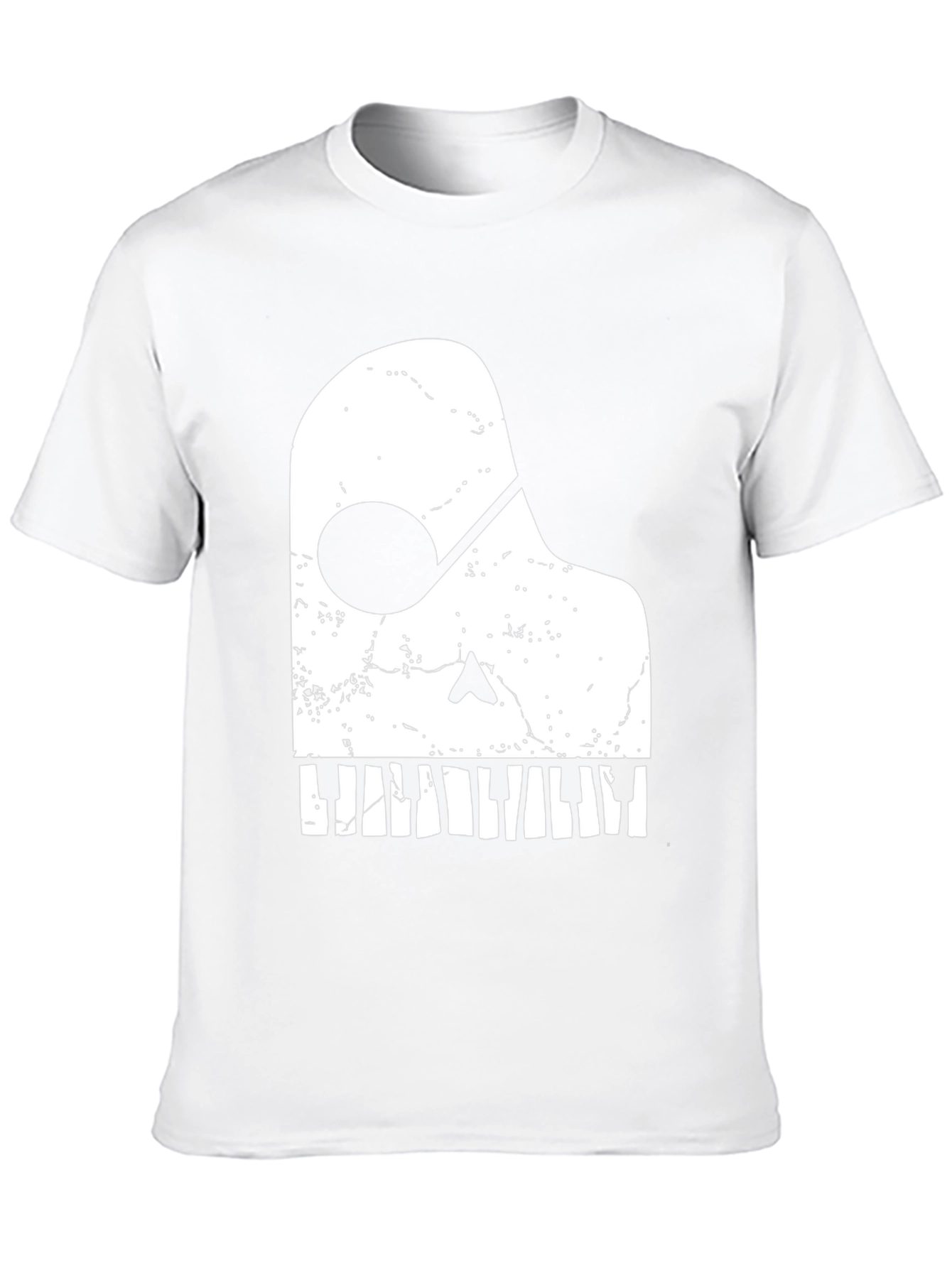 Piano Skull Graphic Tee - Music Lovers T-Shirt