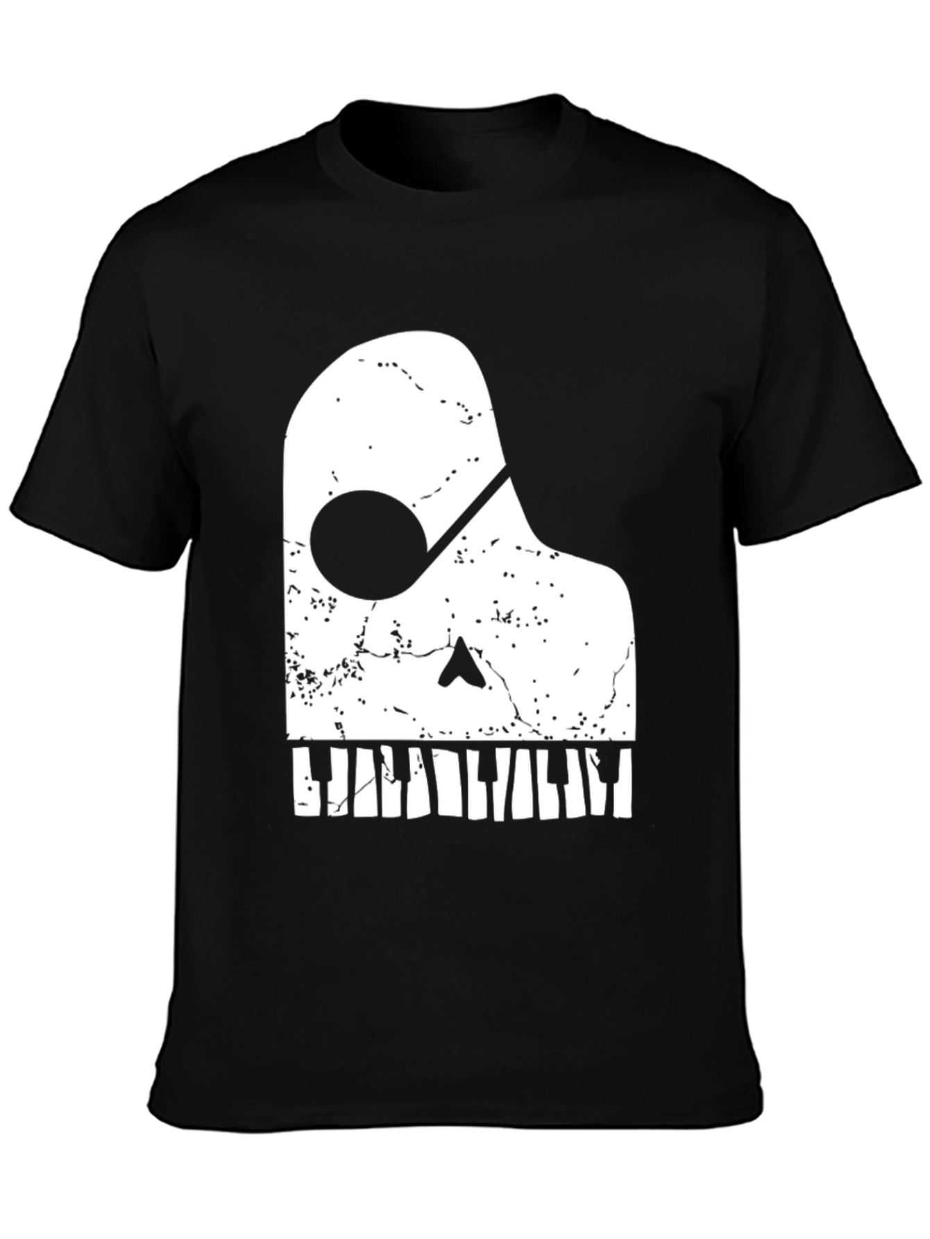 Piano Skull Graphic Tee - Music Lovers T-Shirt