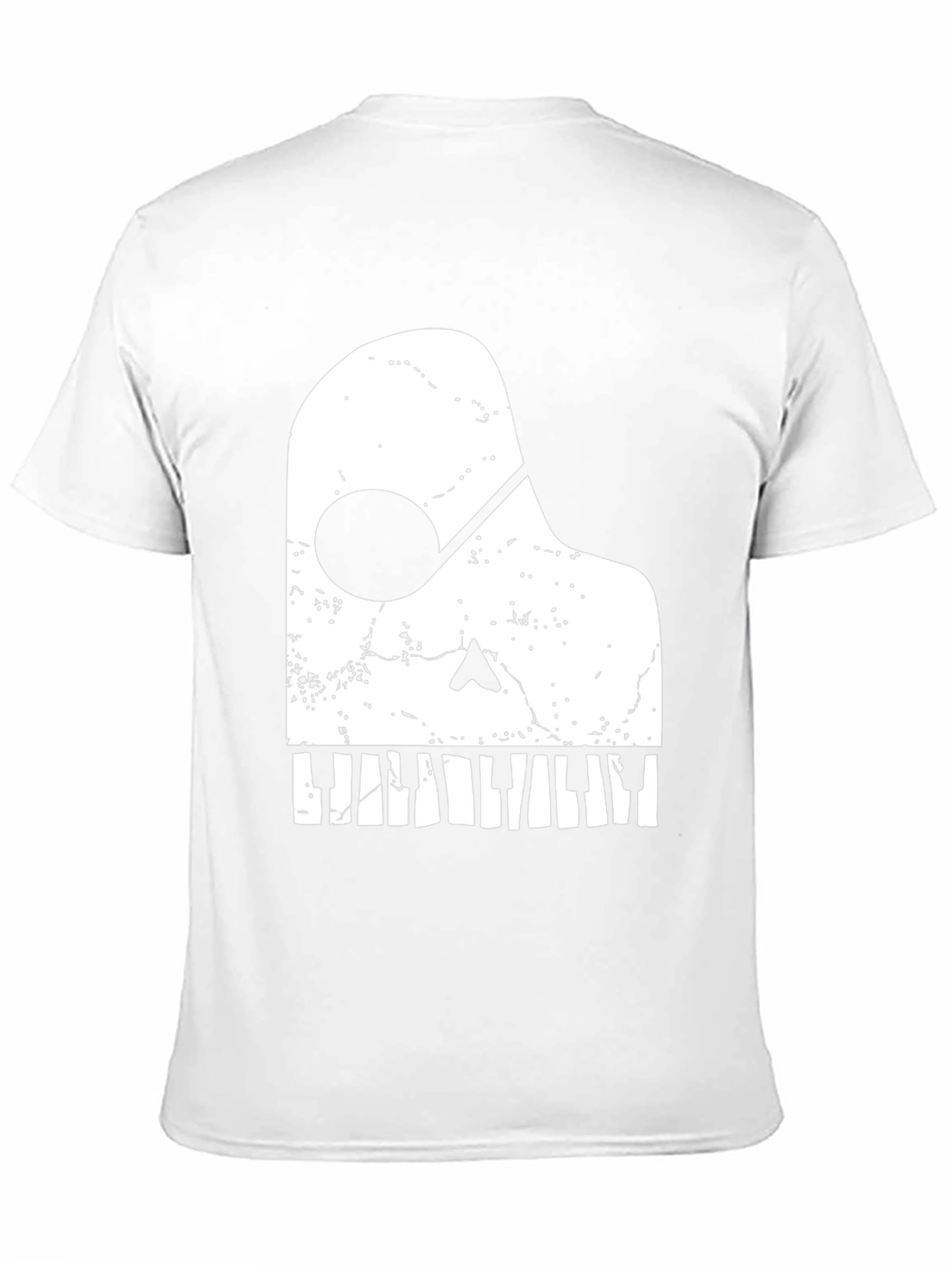 Piano Skull Graphic Tee - Music Lovers T-Shirt