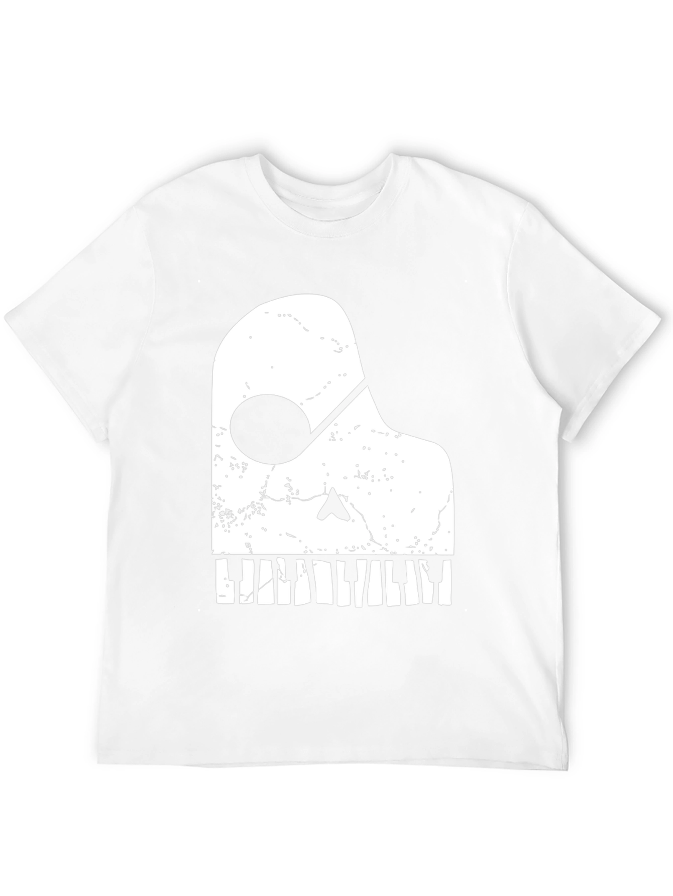 Piano Skull Graphic Tee - Music Lovers T-Shirt