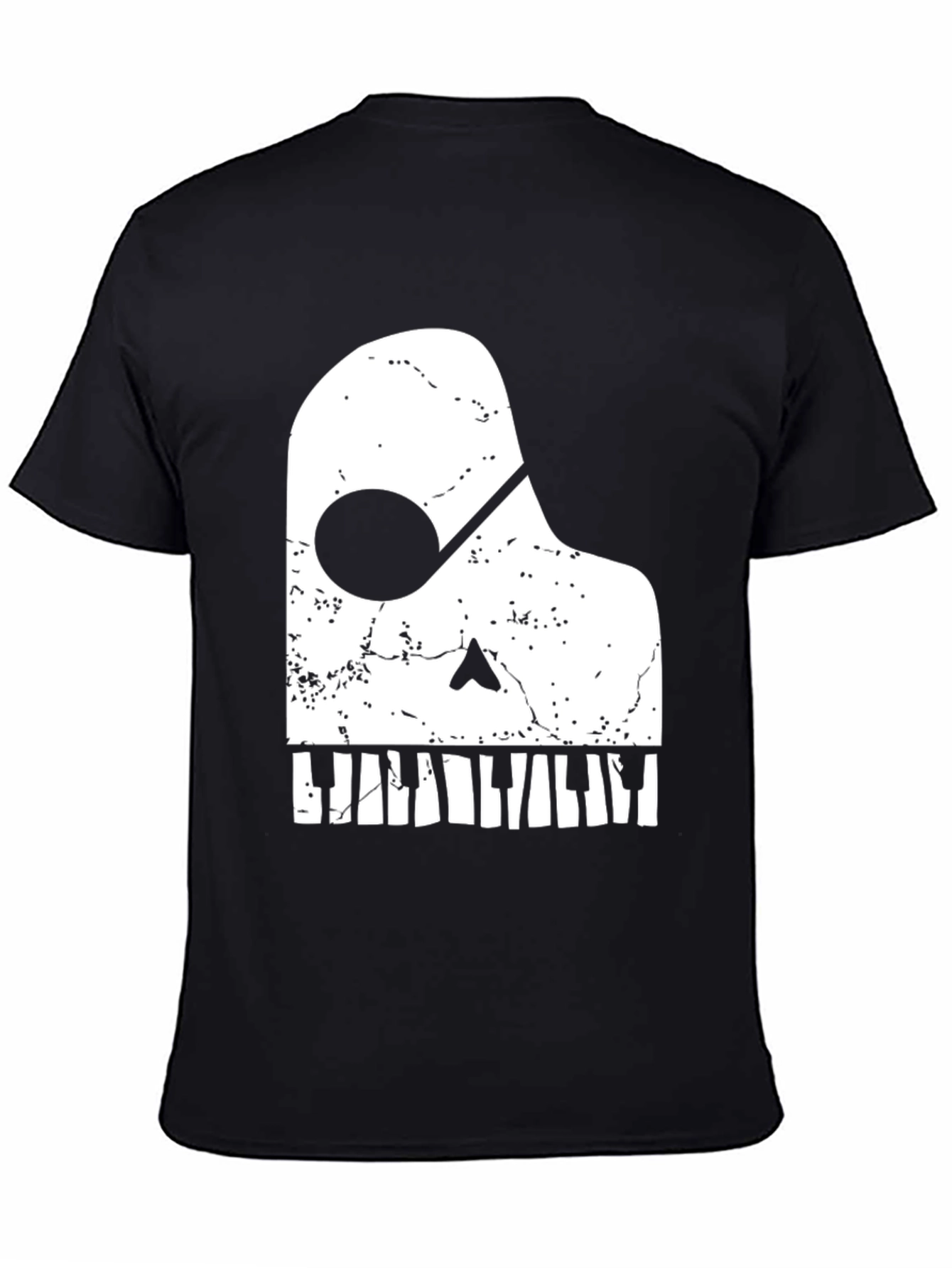 Piano Skull Graphic Tee - Music Lovers T-Shirt