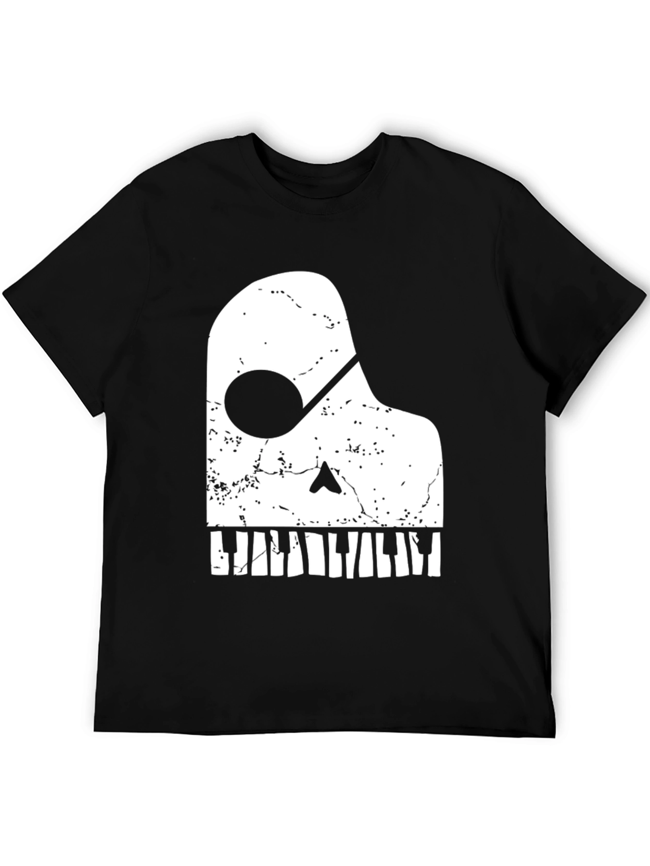 Piano Skull Graphic Tee - Music Lovers T-Shirt