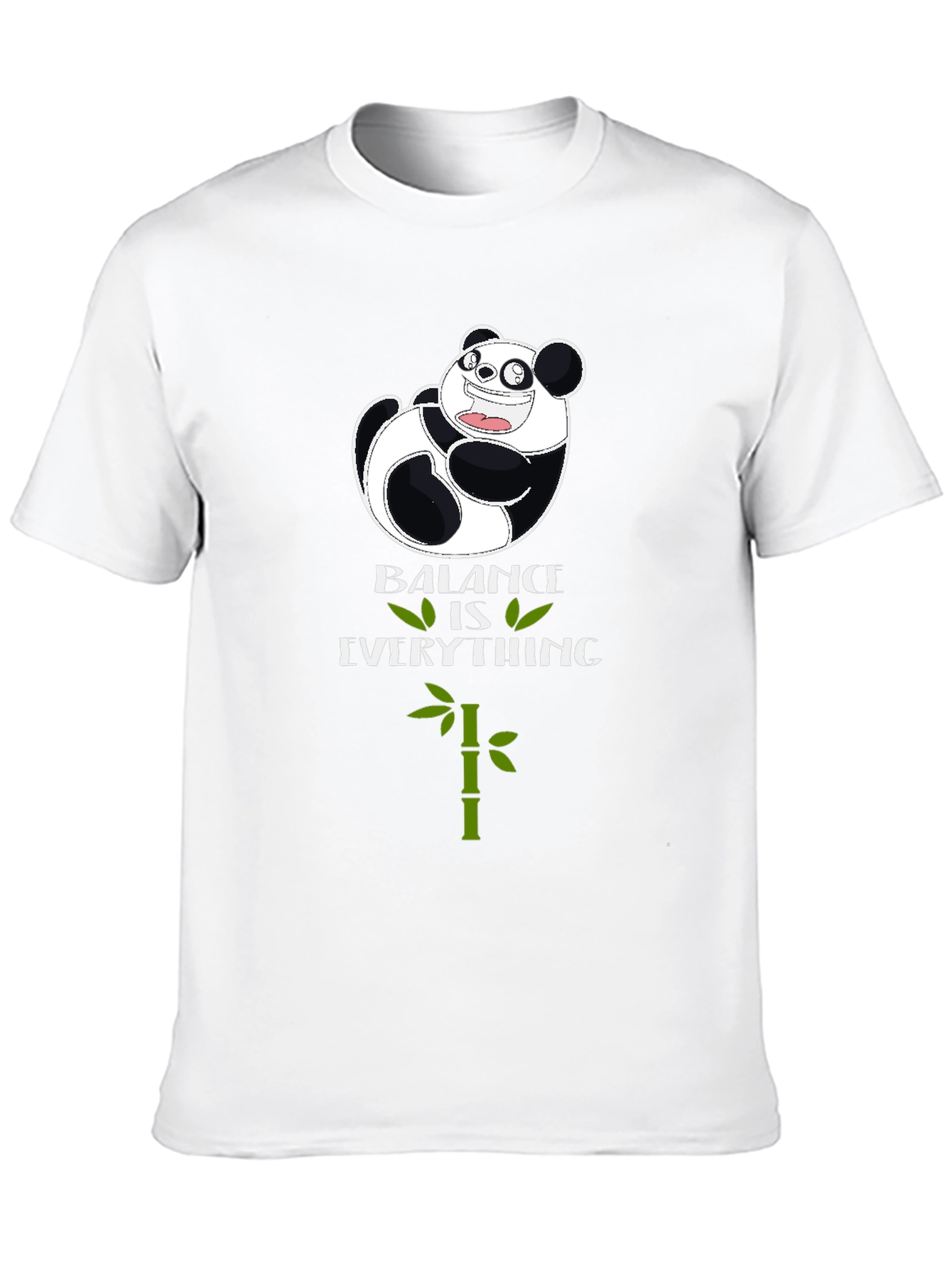 Panda Balance is Everything Black T-Shirt